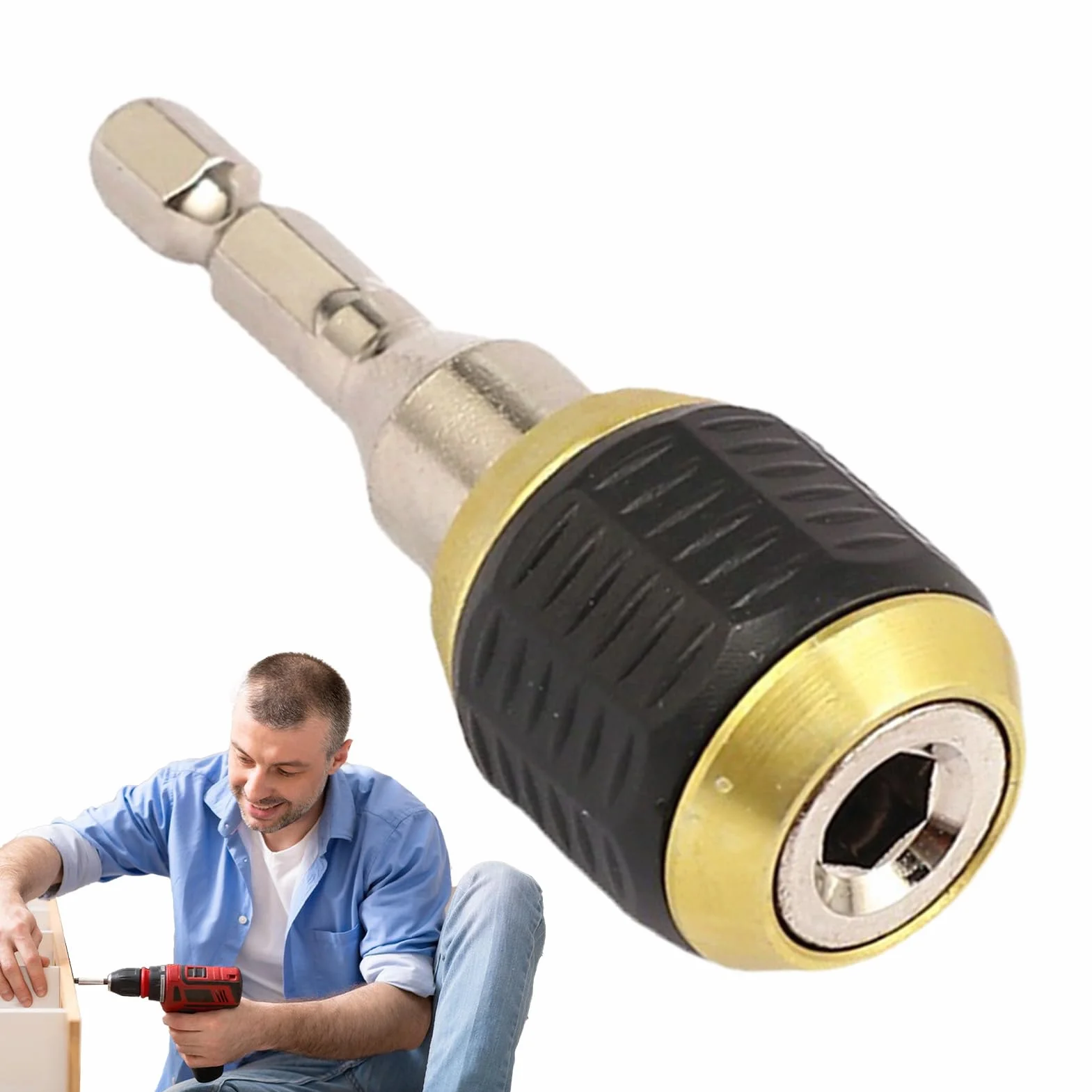 Porta Brocas con Extensión, Portabrocas Alargador Hexagonal para Herramientas - Accesorio Multiusos