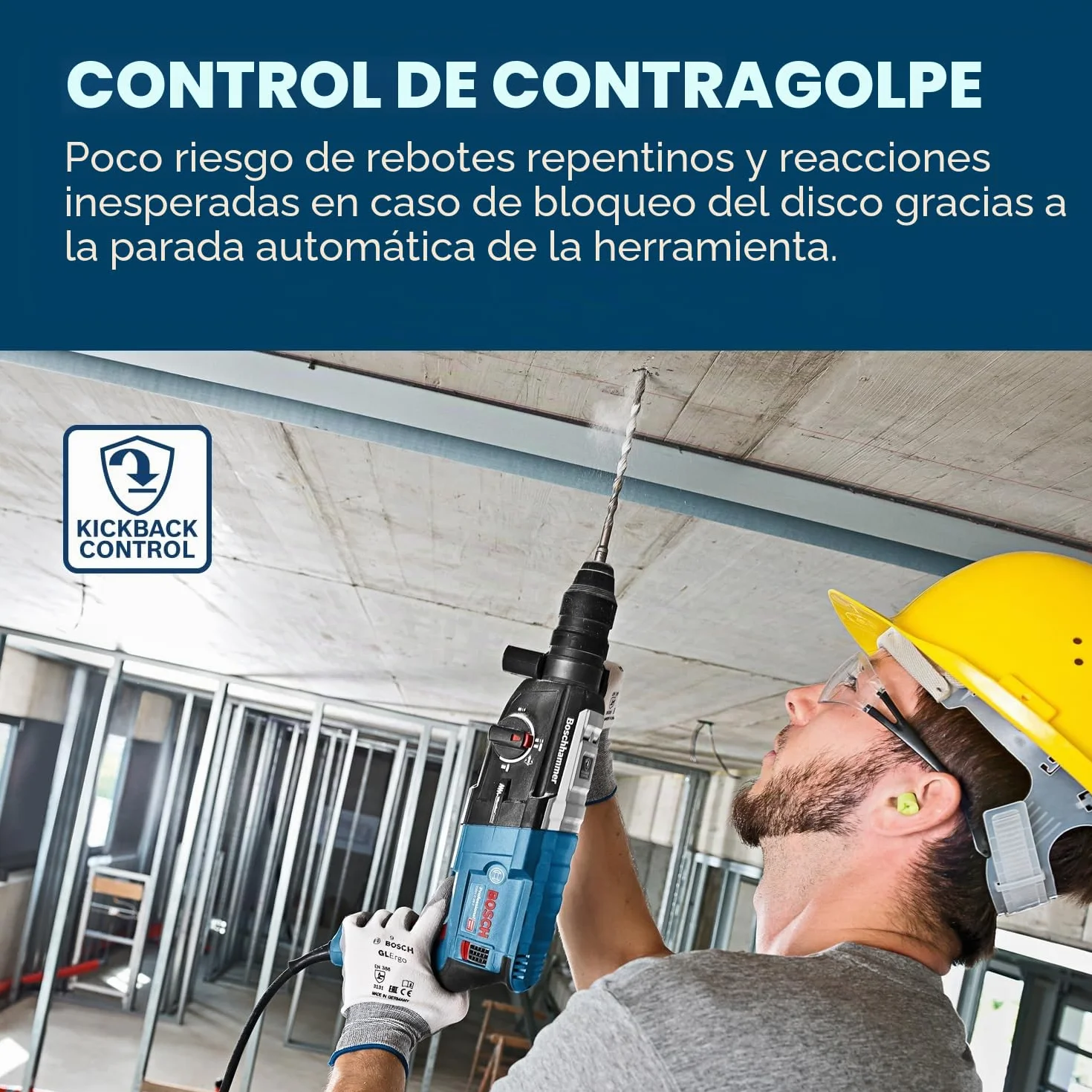 Bosch Professional martillo perforador GBH 2-28 F (potencia 880 W, Ø máx. de perforación en hormigón: 28 mm, incl. set de 6 cinceles, SDS plus, L-Case) - Set exclusivo de Amazon