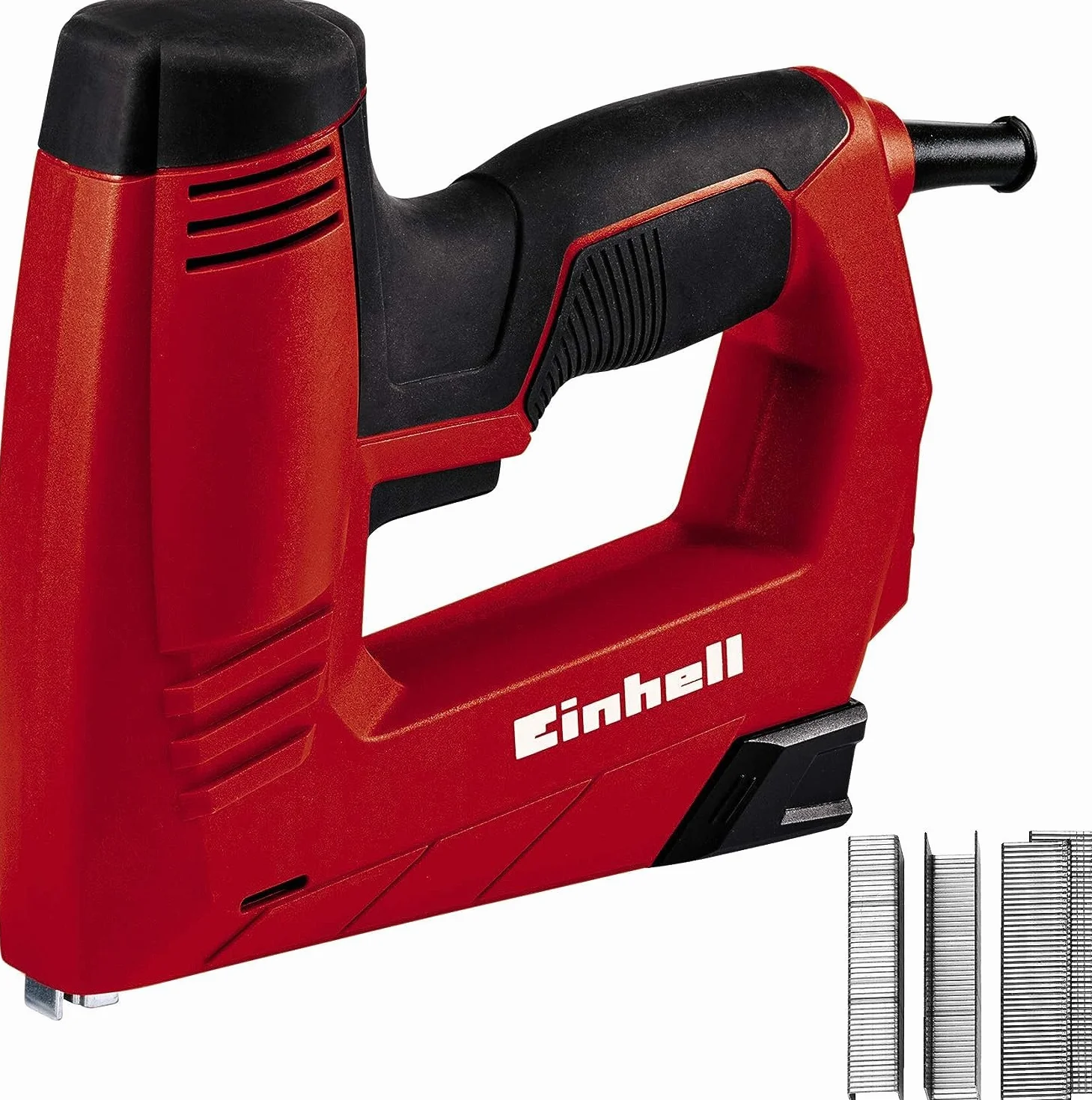 Einhell Grapadora eléctrica TC-EN 20 E (220-240 V, sopla a 20 como mínimo, incluye 1000 grapas y 500 clavos)