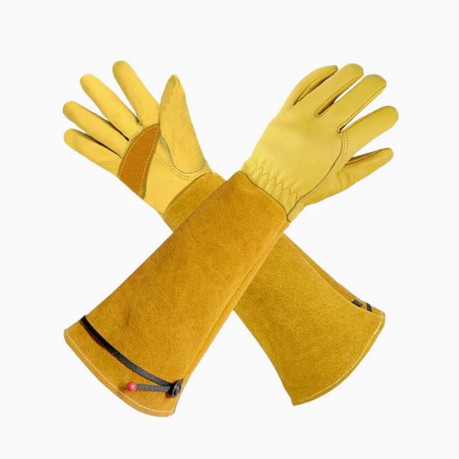 1 par Trabajo de manga larga Guantes de soldadura Guantes de soldadura Soldadiles Guantes de cuero Guantes resistentes al fuego/fuego resistente al fuego, Accesorios de soldadura(Small)
