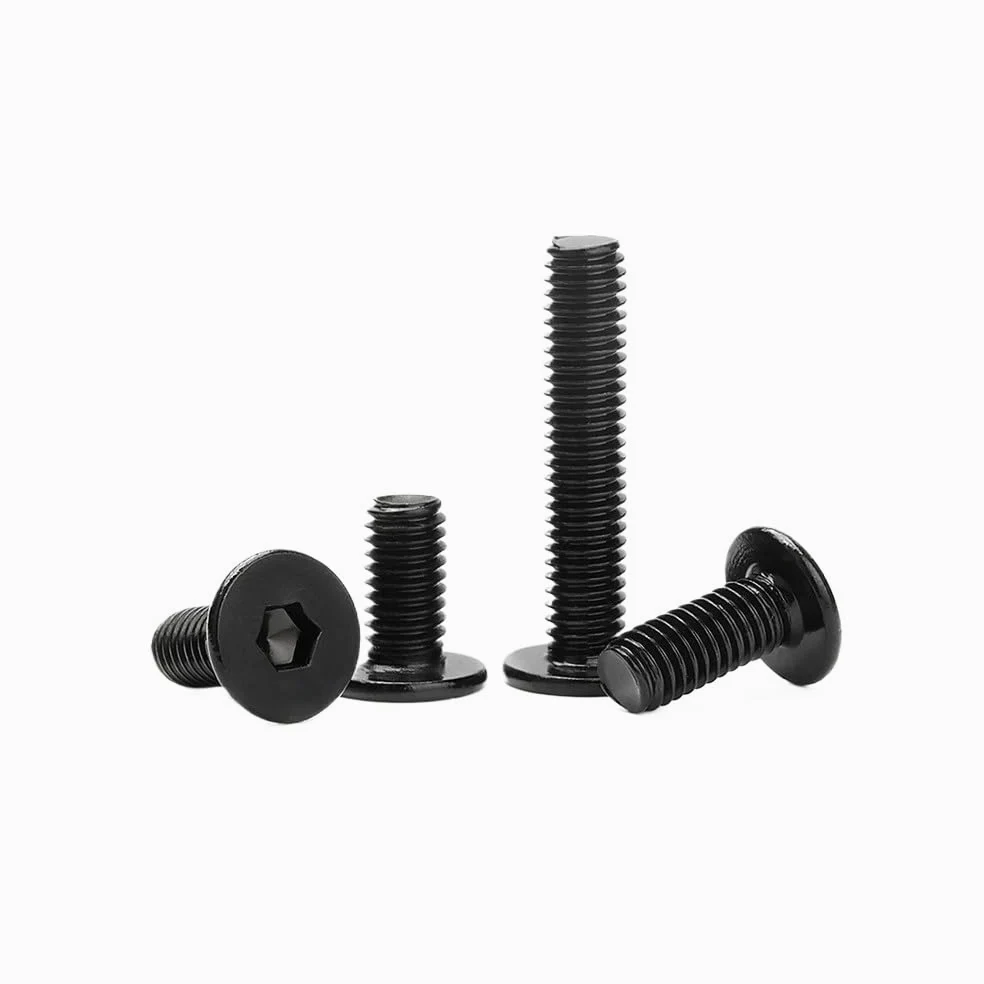 M2 / M2.5 / M3 / M4 / M5 / M6 / M8 Tornillos de cabeza plana avellanada de acero 10,9 negro (M2,5-0,45 x 35 mm - 100 piezas)