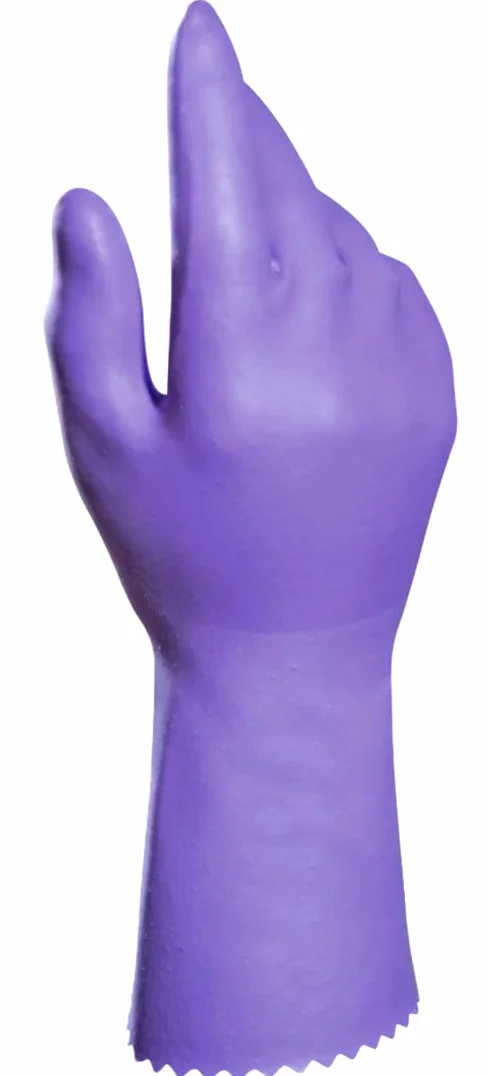 Spontex Guantes para el hogar extra cómodos con forro textil suave, talla S (6-6,5), 1 par, morado