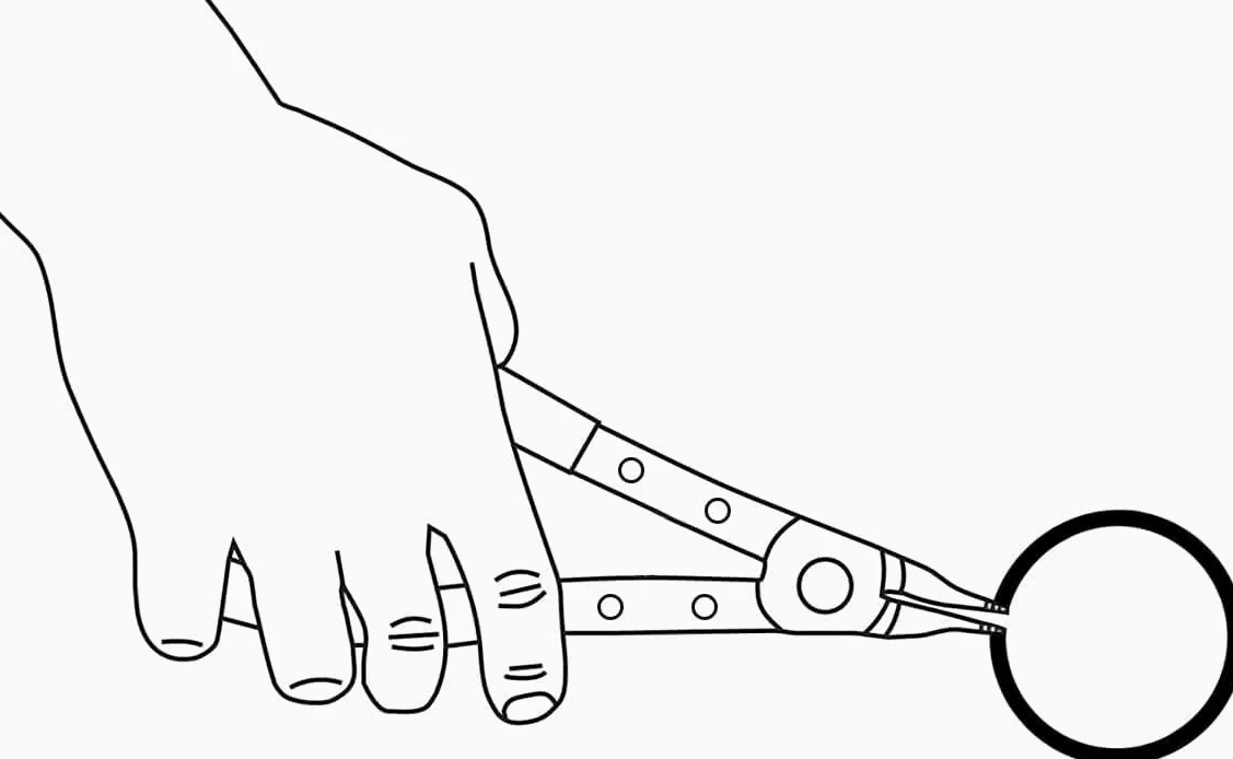 Alicates de anillo de bloqueo angular para quitar instalación de anillos de cambio