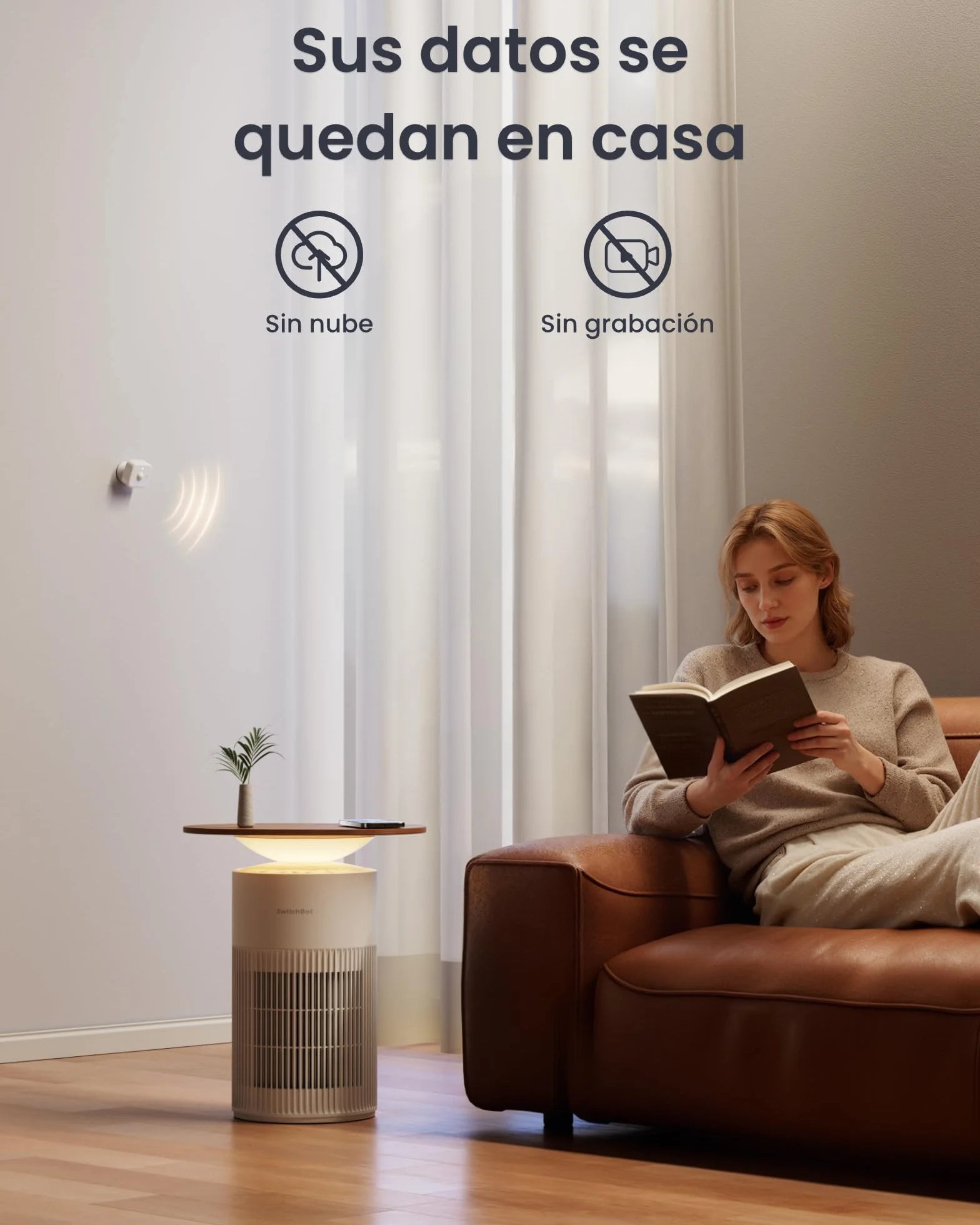 SwitchBot Sensor de Movimiento Inteligente Radar mmWave, Detección de Presencia Bluetooth, Compatible con Alexa y HomeKit