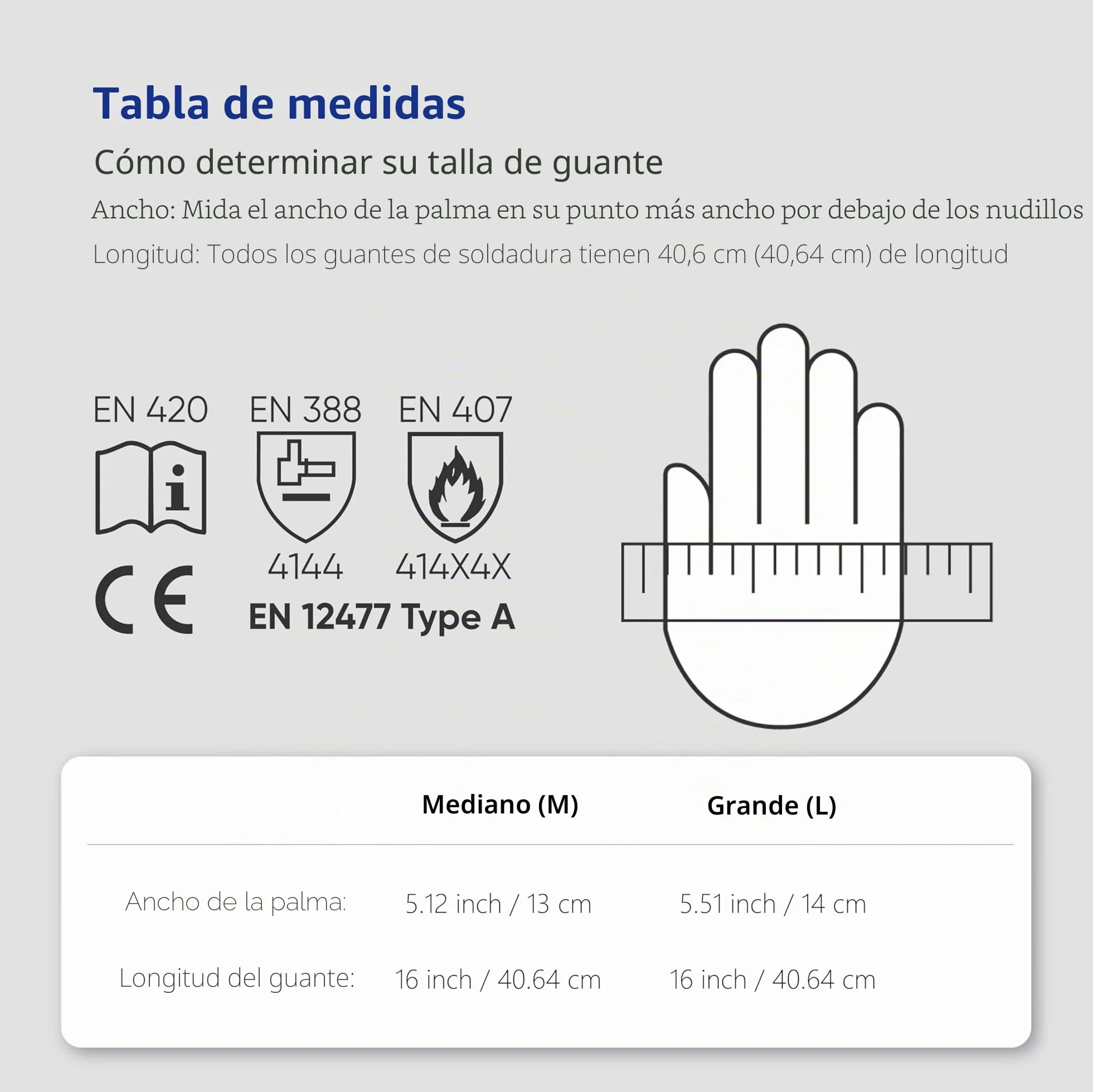 SAFEYEAR guantes soldados resistentes al calor 16 pulgadas 40 cm