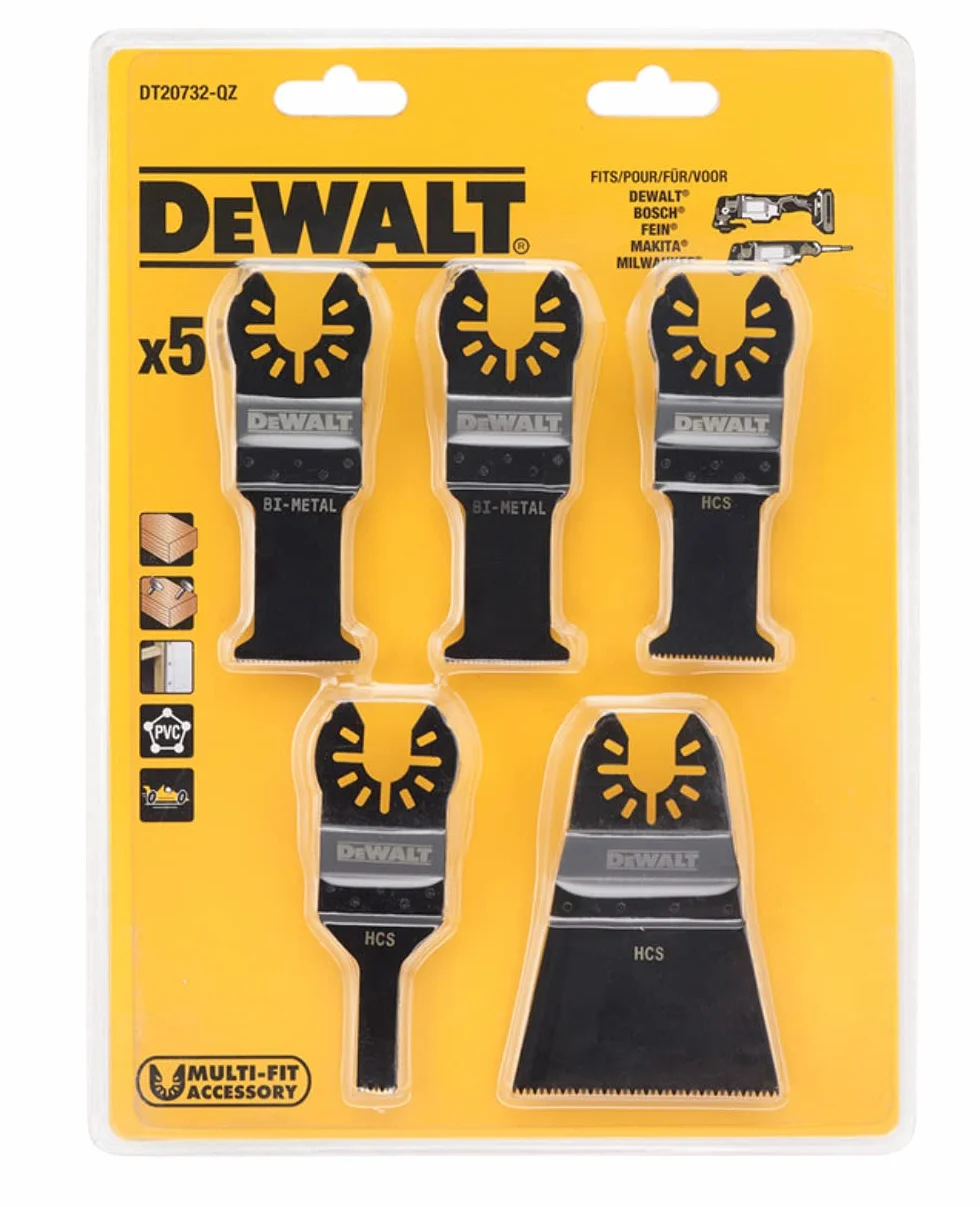 DeWalt - Juego de 5 hojas de sierra para multi-herramienta