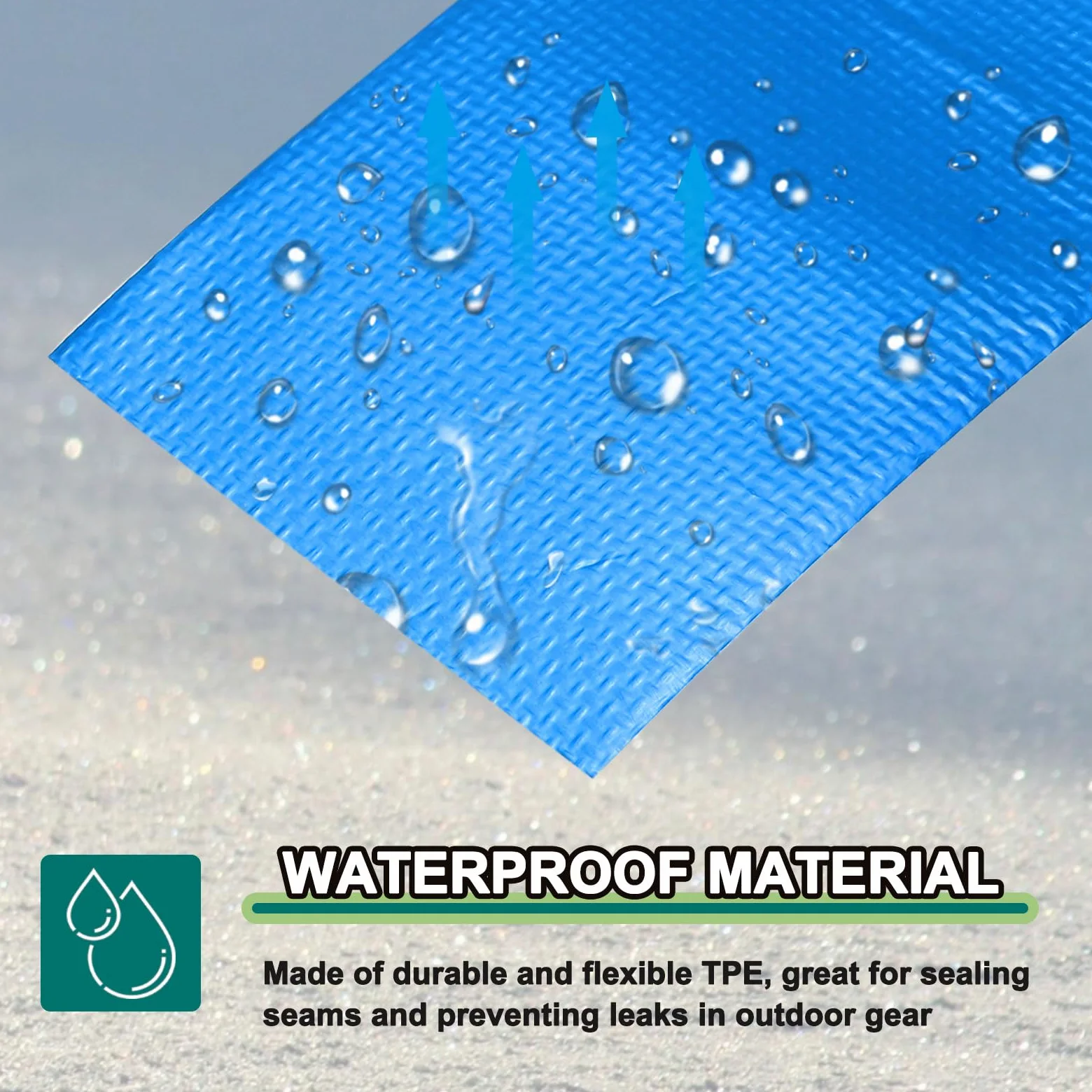 PATIKIL Cinta De Reparación Para Toldos 8mx15cm Cinta Impermeable De Lona Parche De Reparación De Alto Adhesivo Para Lona PVC Toldo Tienda Carpa Cubierta Bote RV Vela, Azul (6" x26.24ft)