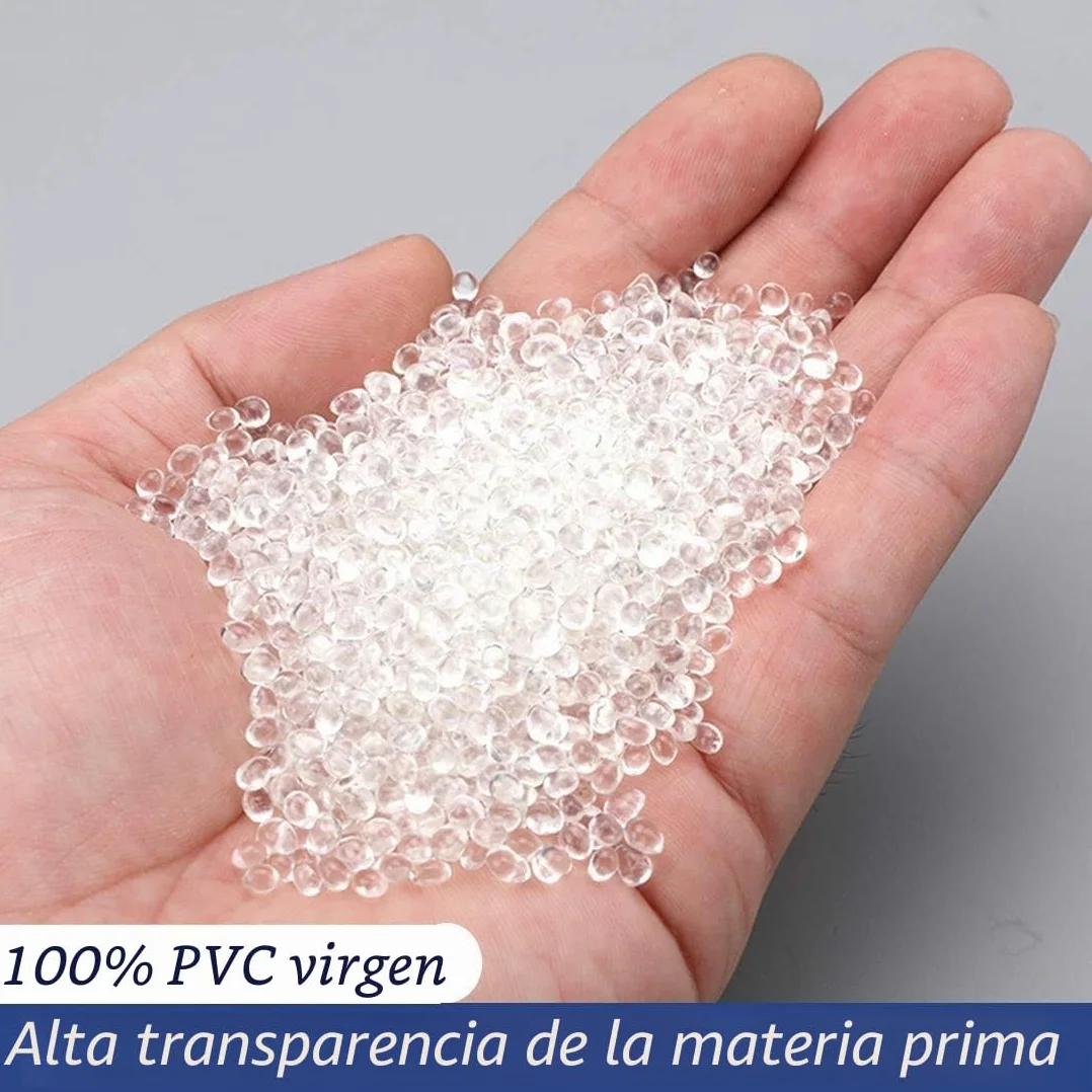 Tubo flexible transparente PVC grado alimenticio 8 mm x 11 mm 5 metros con abrazaderas