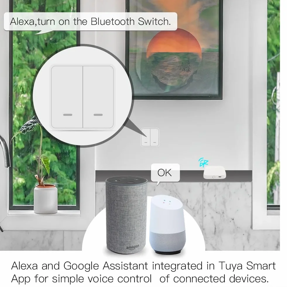 Puerta de enlace inalámbrica Smart WiFi para Tuya Bluetooth Smart MESH SIG Smart Gate Way Hub Bridge Wit para Smart Life APP 2.4G