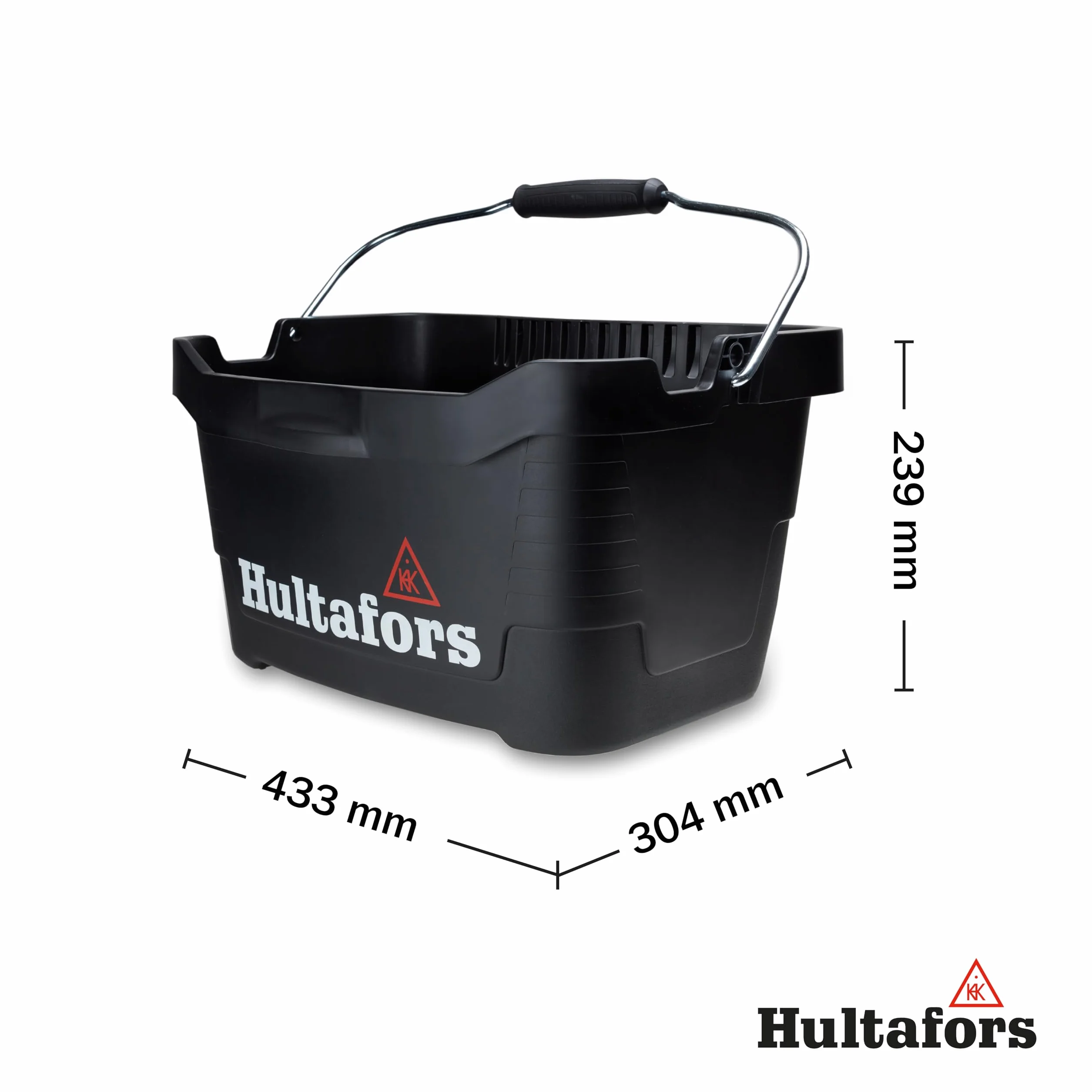 Hultafors Cubo para Herramientas de 15 litros I I con Capacidad para hasta 100 kg | Cubo con construcción ultrarresistente y Forma ergonómica I Made in Sweden I 590101