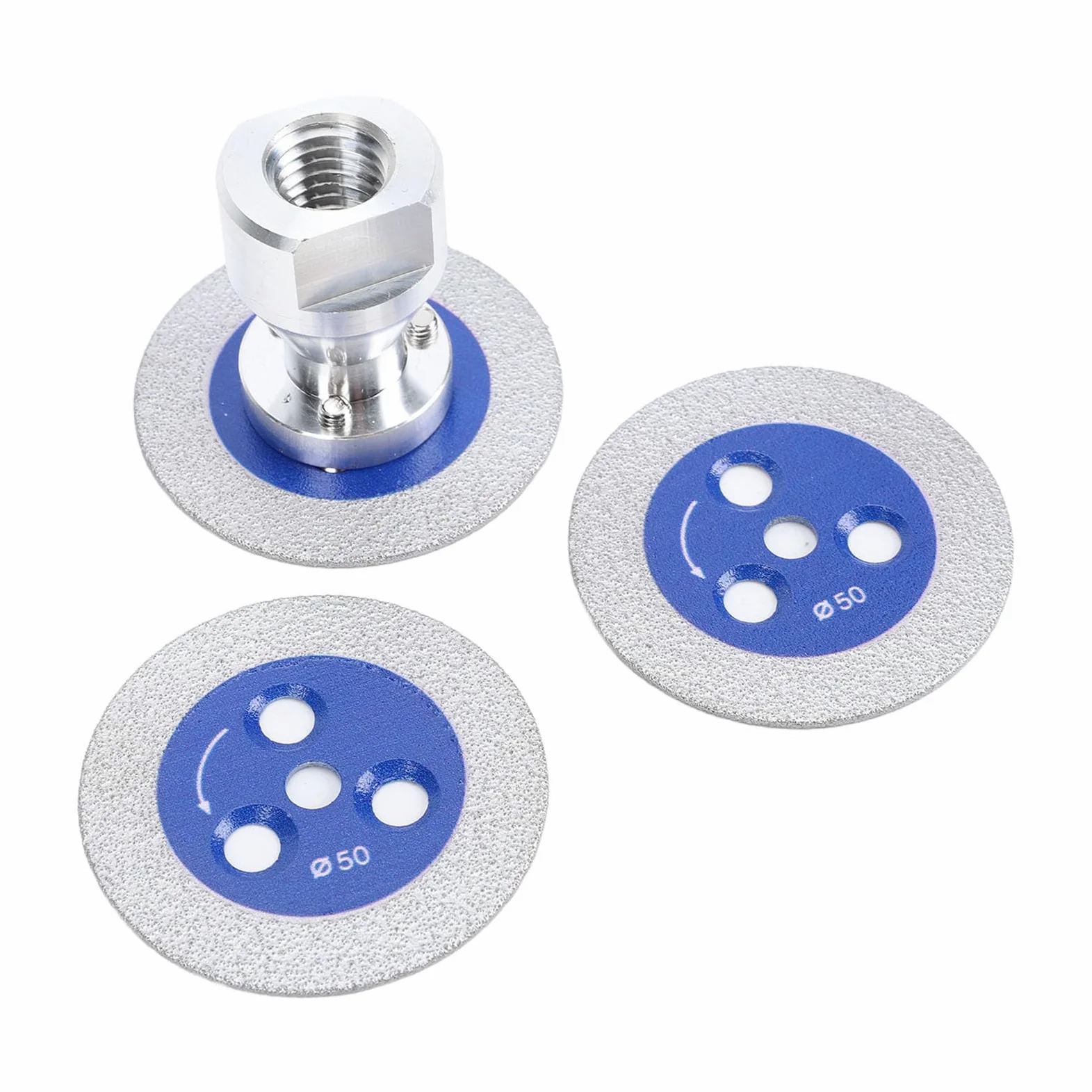Fafeicy Hojas de Sierra de Diamante Soldadas, Disco de Corte de Amoladora Angular M14 de 50mm para Mármol, Granito y Piedra, 3 uds.