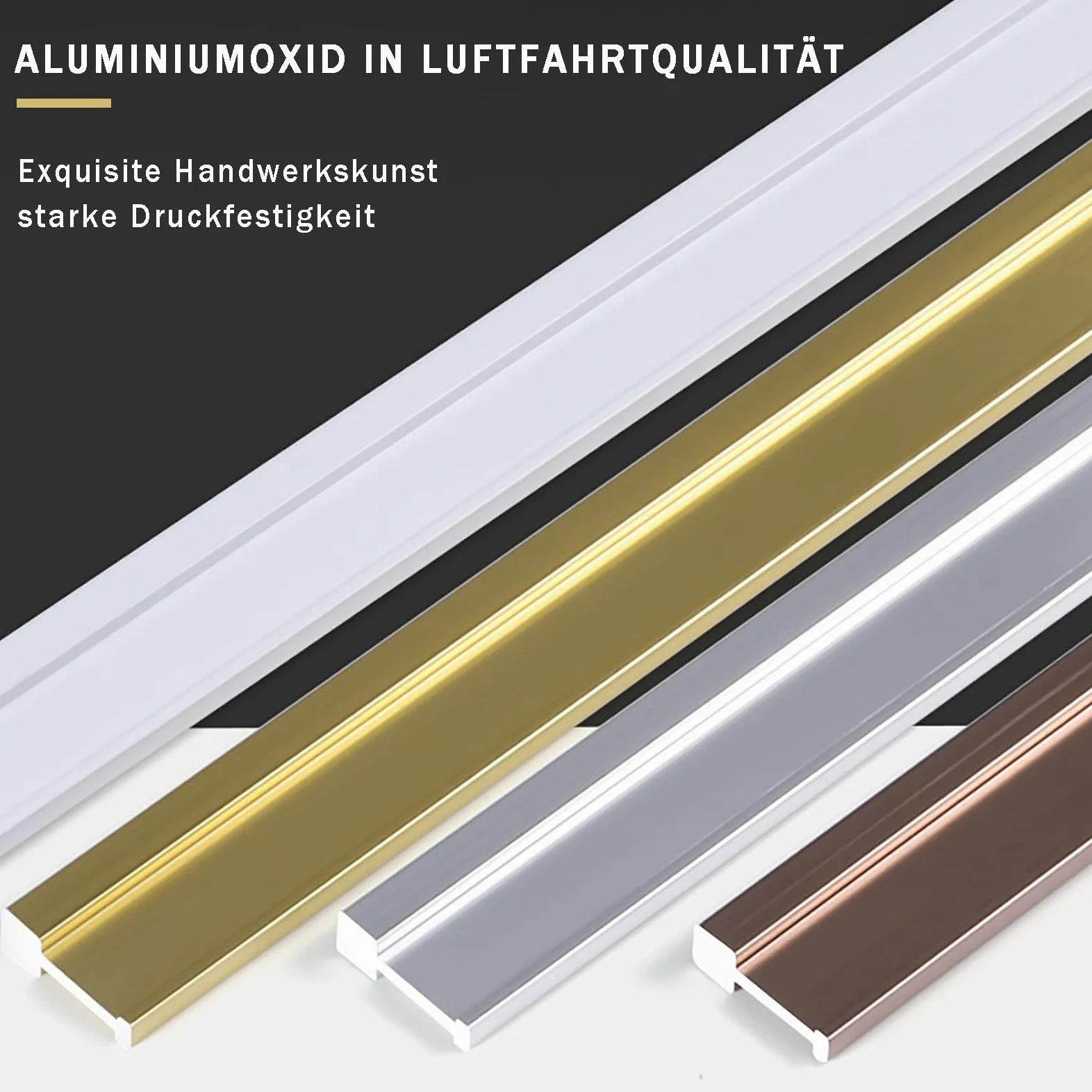 Perfil En T Para Transición De Suelo De Aluminio Para Puertas, 2 Piezas De 125cm, Ideal Para Uniones Entre Suelos Laminados Y Cerámicos, Transición Perfecta Sin Desnivel(Silber,Breite: 2.9 mm)