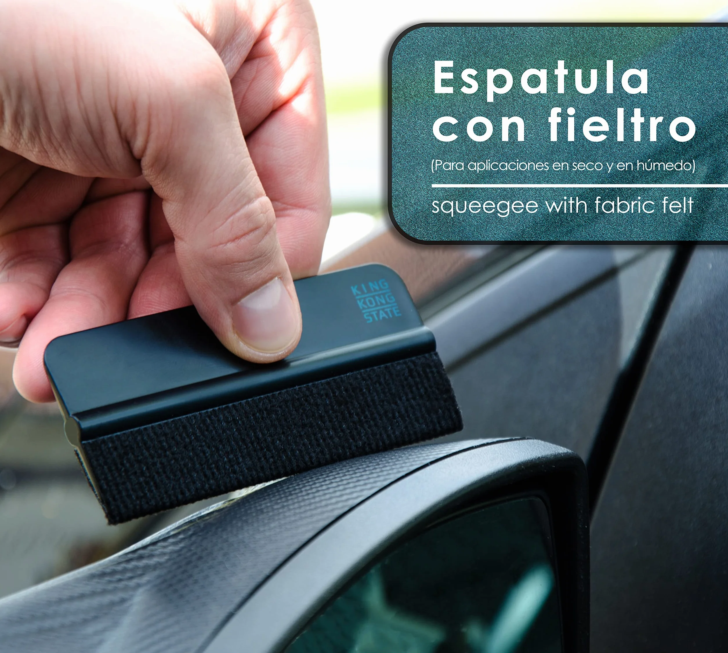 Kit Herramientas para la Instalación de Vinilos para Ventanas de KING KONG STATE – Cortador de Vinilo con Cuchillo de Precisión y espatula vinilo para Láminas