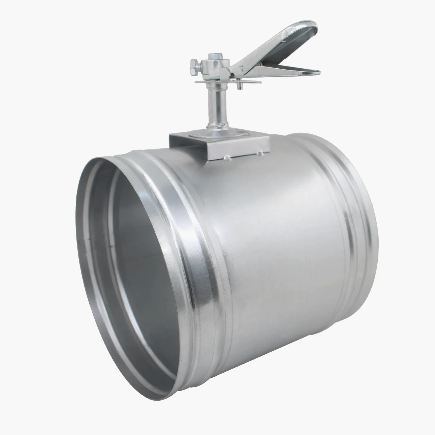 Compuerta regulacion aire acondicionado valvula ventilacion regulable hierro metalica tubo chimenea con valvula estufa con llave de corte (150mm Diámetro Externo)