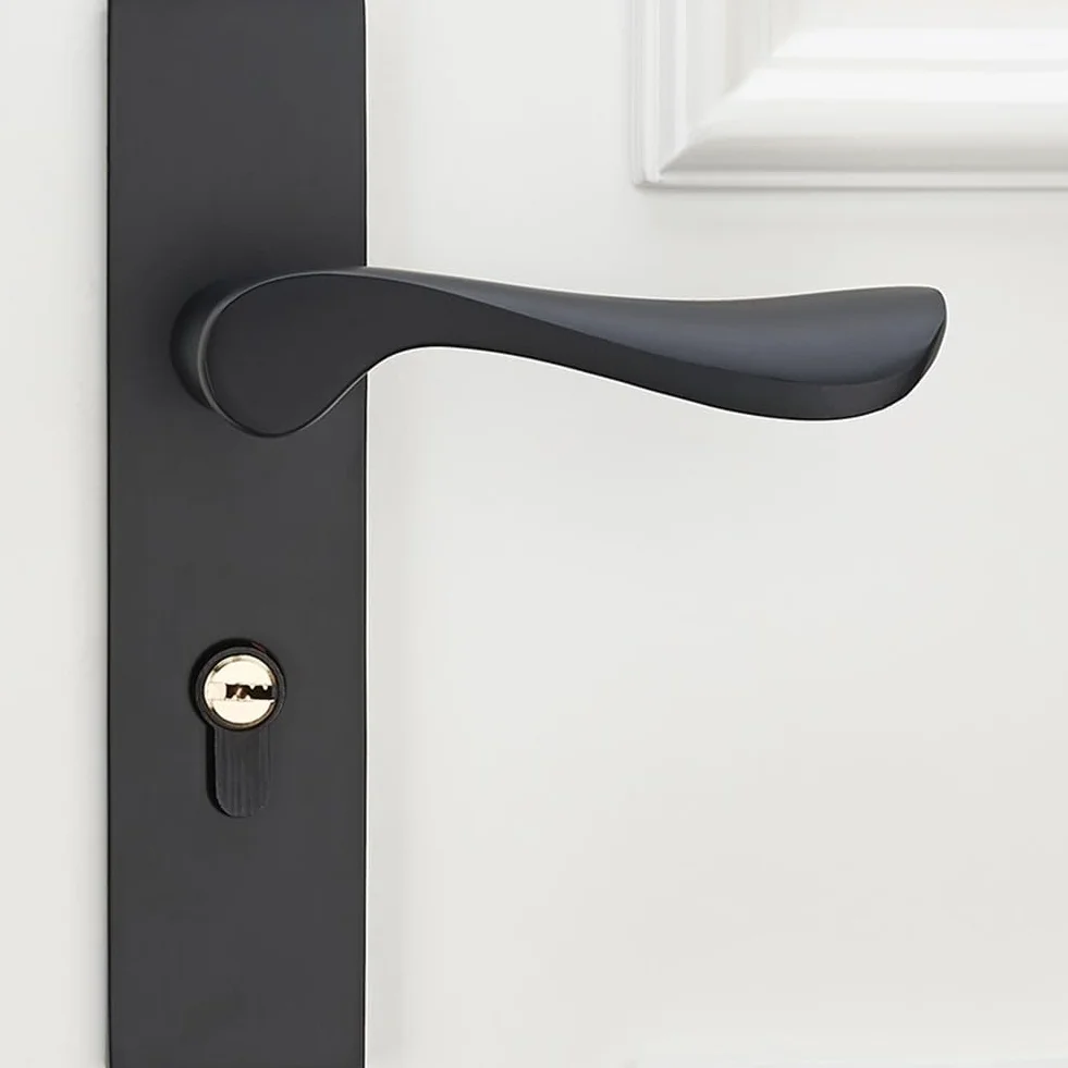 HpLive Manilla de puerta con cerradura y llave, juego de manilla para puertas interiores y exteriores para todo tipo de puertas
