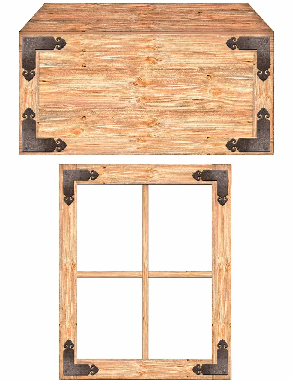 FUXXER Juego de 4 conectores angulares decorativos, en latón envejecido, 90 x 90 mm