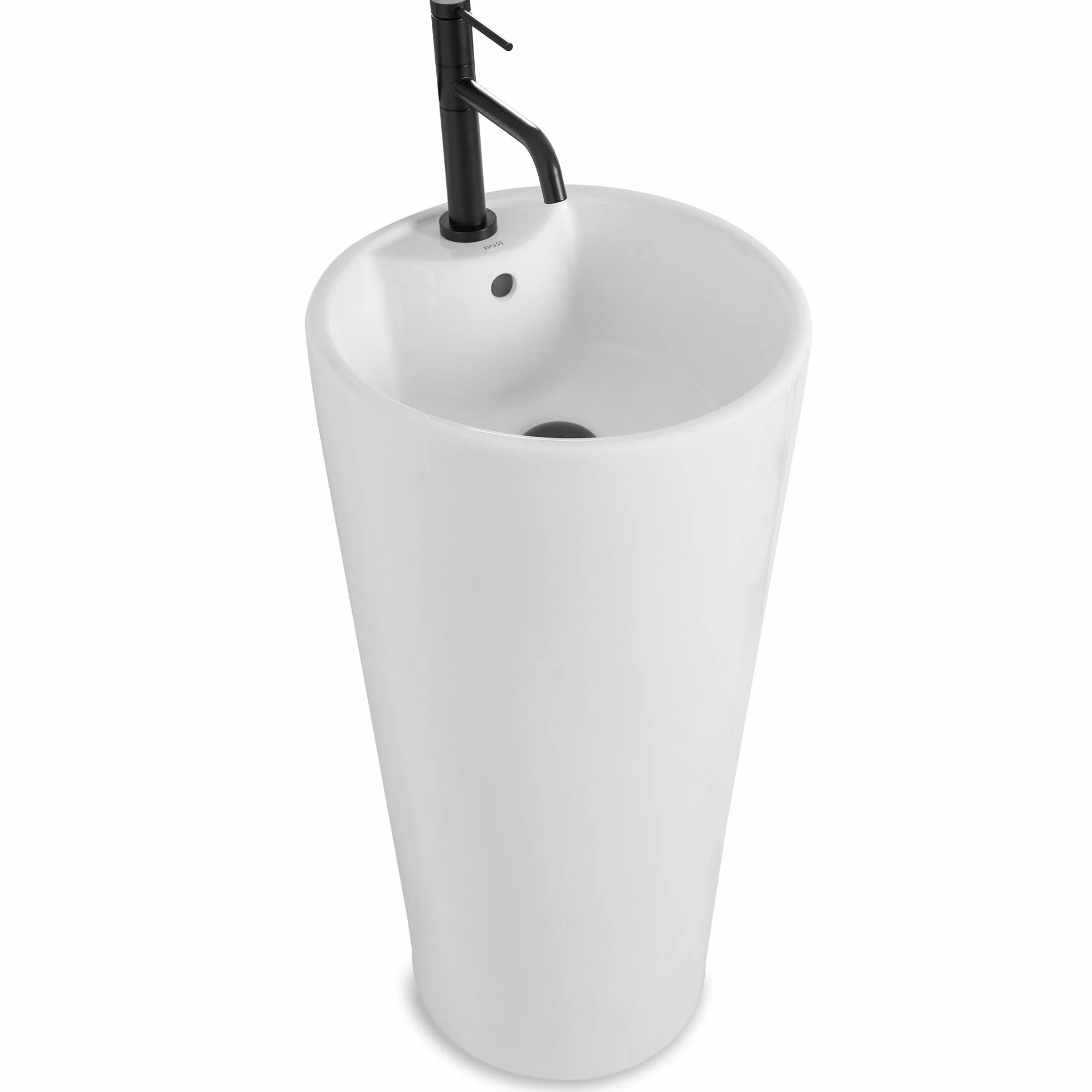 Rea BLANKA Lavabo Independiente Lavabo de baño 40 x 40 x 85 cm Cerámica (Blanco)