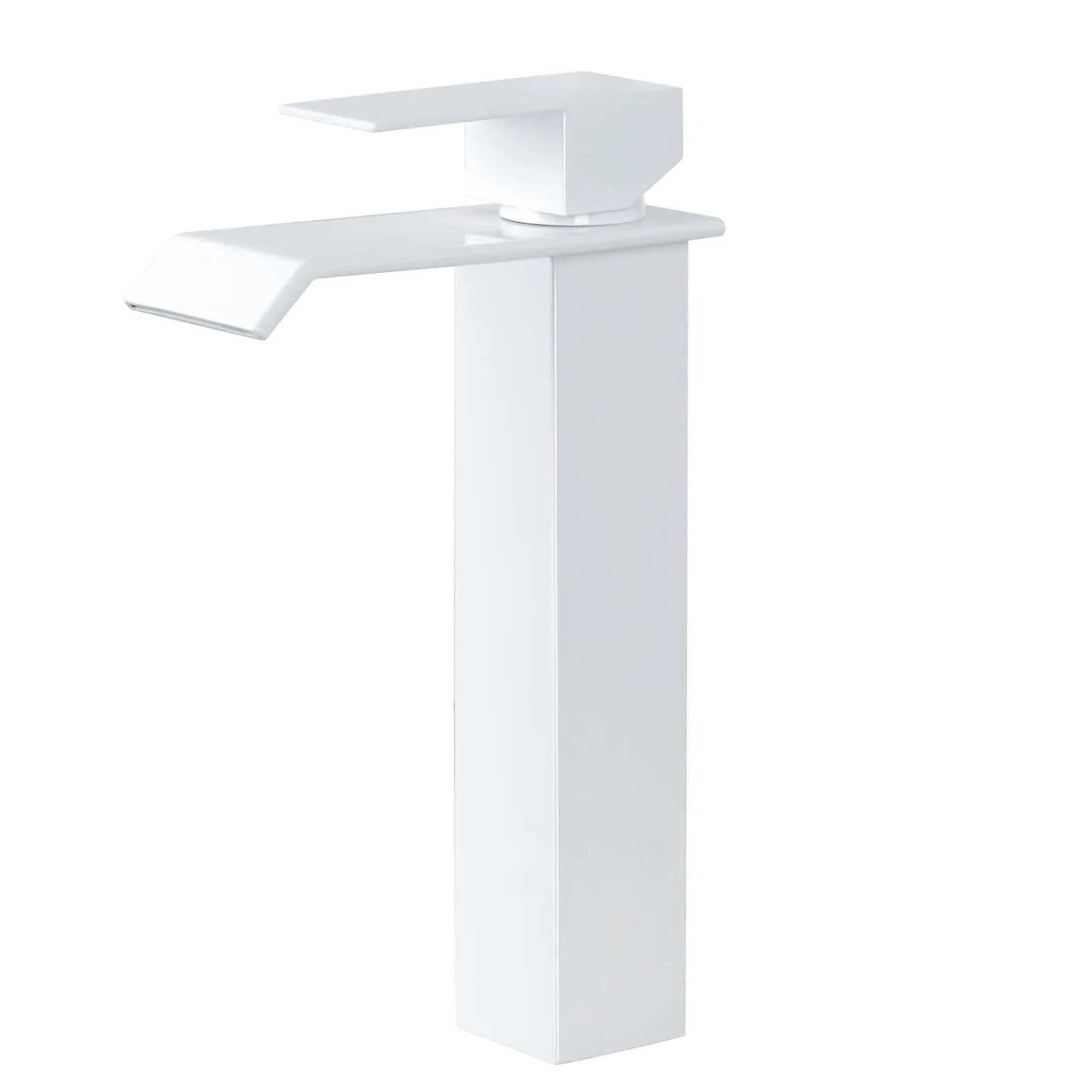 PHASAT Grifo de Baño Alto Cascada Grifo de Lavabo con Caño de 205mm de Altura, Mezclador Monomando Lavabo PTMP19W