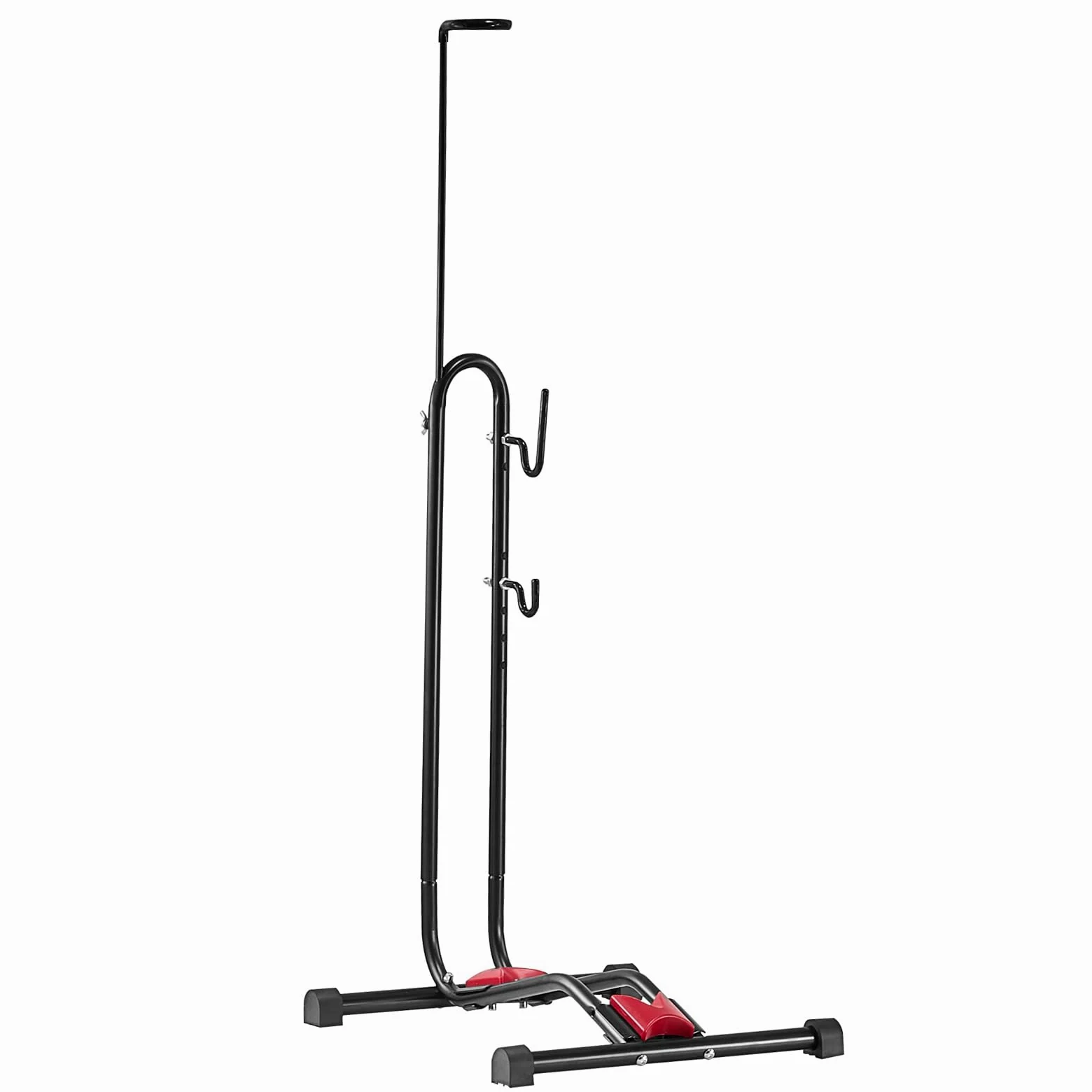 VEVOR Soporte para Bicicletas de Montaña y Carretera de 406,4-700 mm Vertical y Horizontal Portabicicletas de Suelo para Estacionamiento y Almacenamiento en Garaje, Porche, Interior, Exterior, Negro