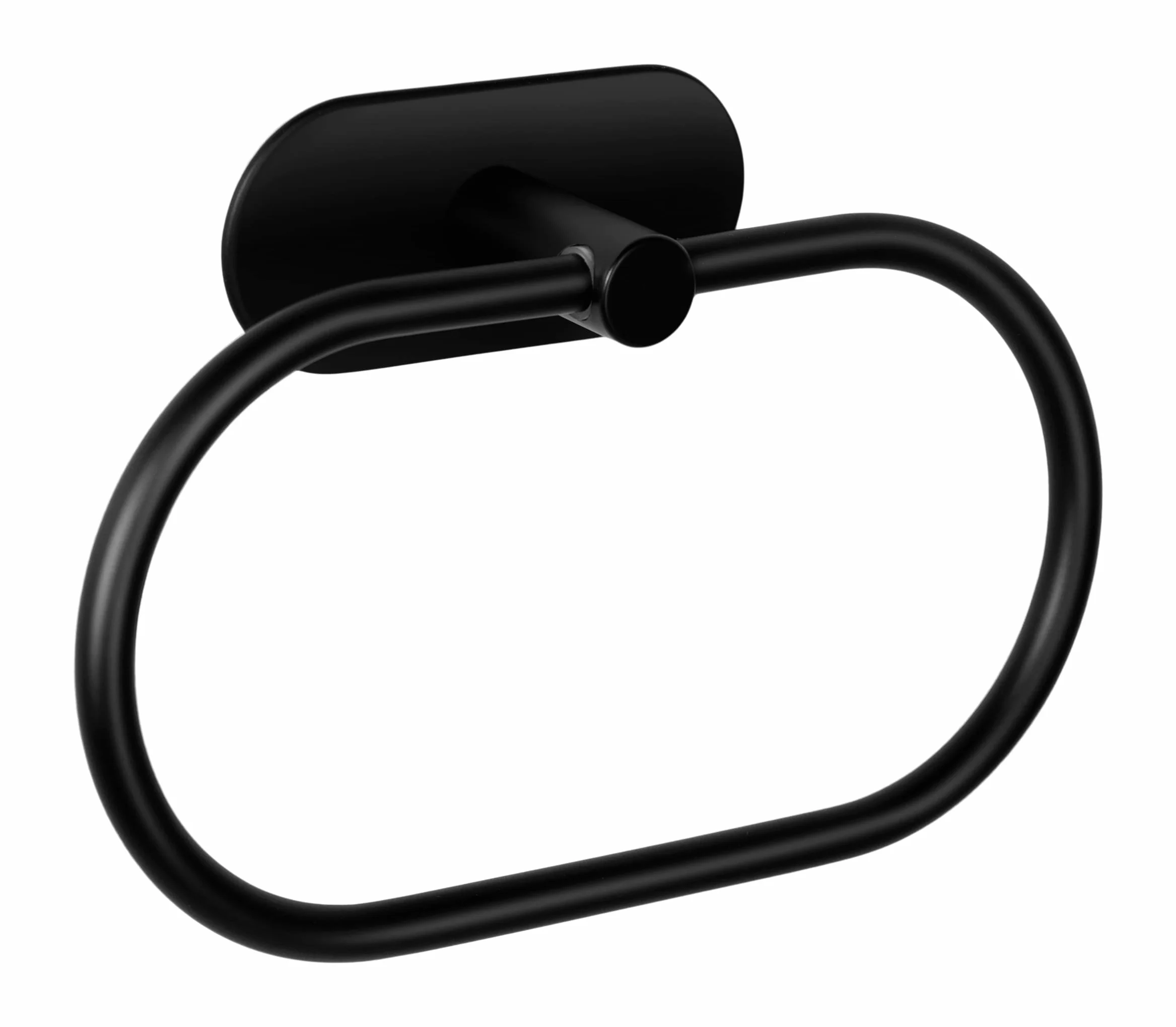 Toallero Sin Taladrar Acero Inoxidable Negro Soporte Gancho Baño Toalla Anillo Pared Pegar