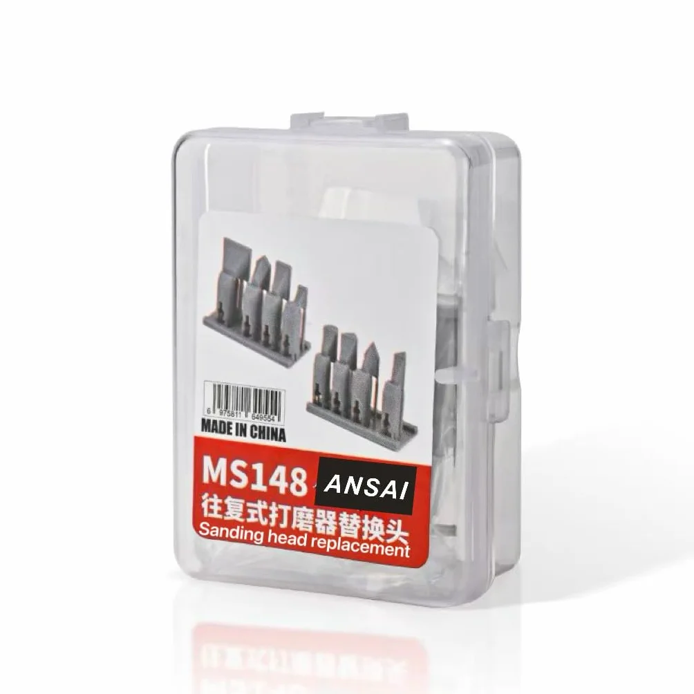 ANSAI Lijadora eléctrica alternativa, con 8 cabezales de lijado para pasatiempos, arte, miniatura, pulido de figuras, lijado
