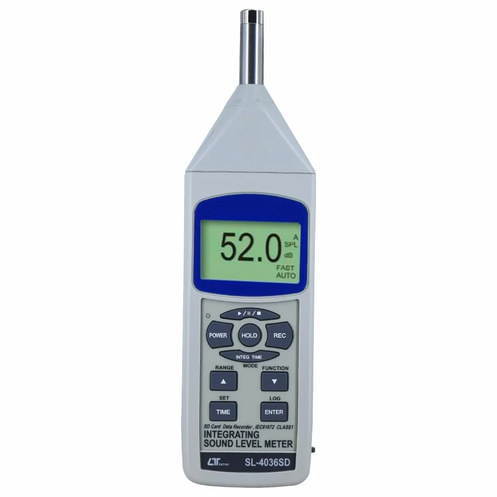 *Envío el mismo día* Sonómetro portátil en tiempo real de clase 1 (rango: 30 dB a 130 dB) para ruido industrial, tráfico, teatros y control de contaminación acústica | Modelo: SL-4036SD