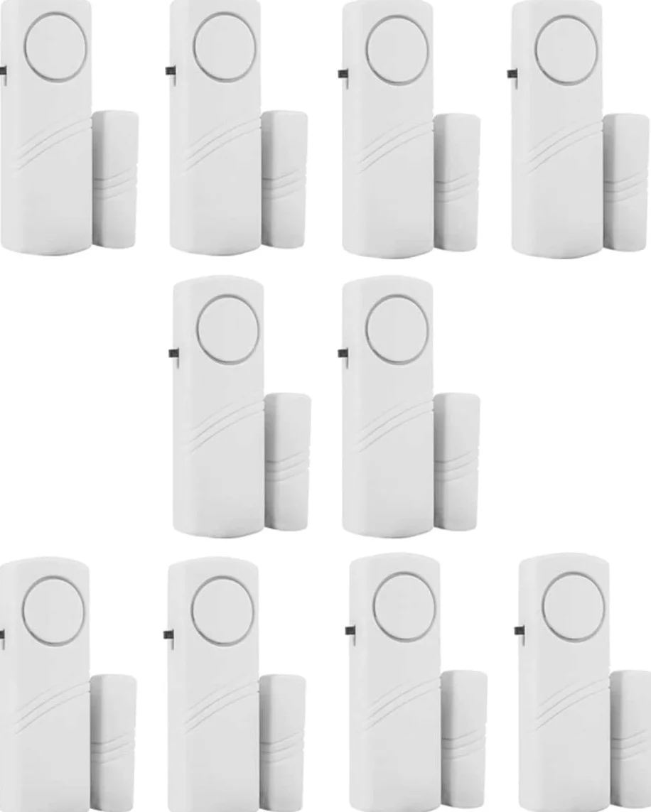 NICE Home Alarma de seguridad personal para ventana y puerta, alarma antirrobo con sensor magnético, paquete de 10