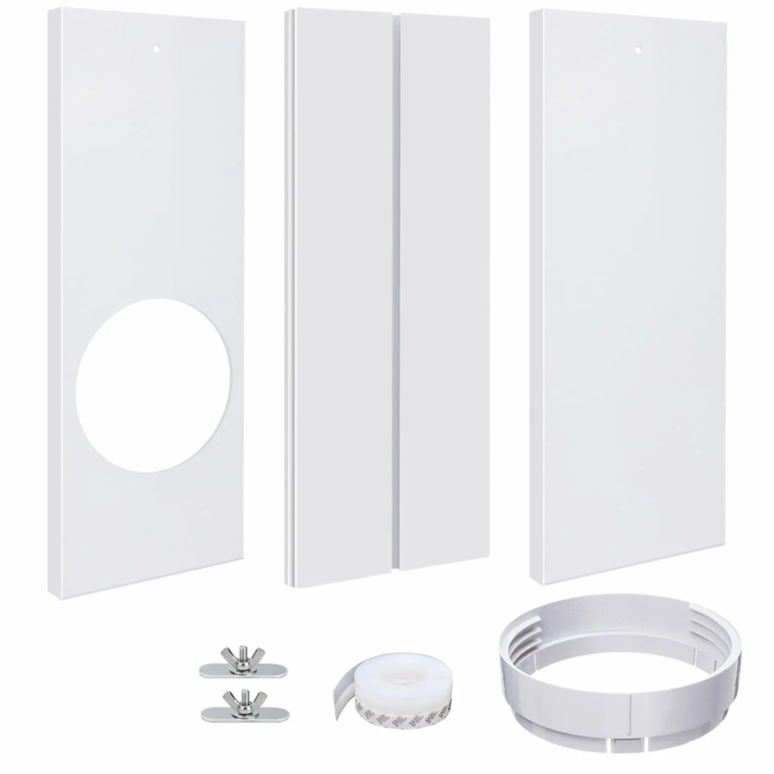 Kit Ventana Aire Acondicionado Portátil, Placas de Sellado de Ventana Corredera de Aire Acondicionado Portátil, con Adaptador de Ventana ，Adecuado para Tubos de 5"/5,9" de diámetro