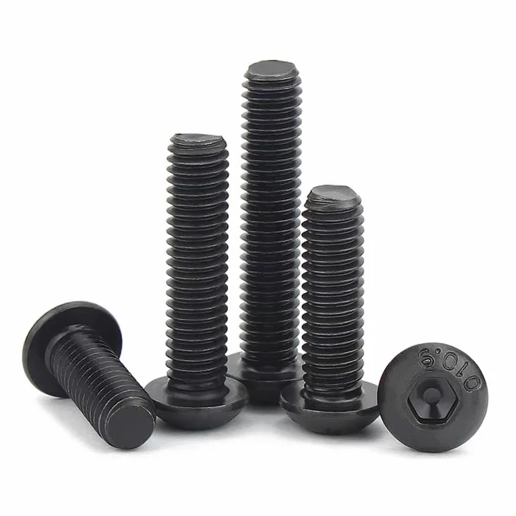 50 tornillos M3 x 40 negros, tornillos de cabeza alomada, tornillos de cabeza redonda con hexágono interior ISO 7380, rosca completa, con cierre hexagonal interior