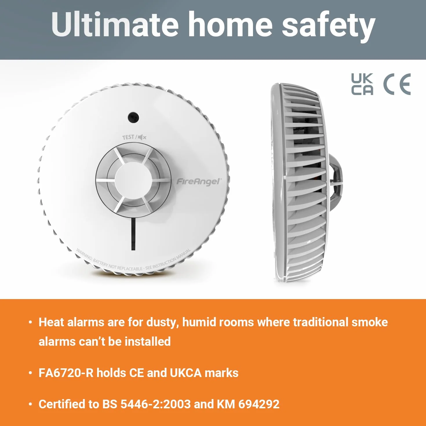 FireAngel FA6720-R Detector de Calor para Cocina con batería sellada de 10 años Blanco