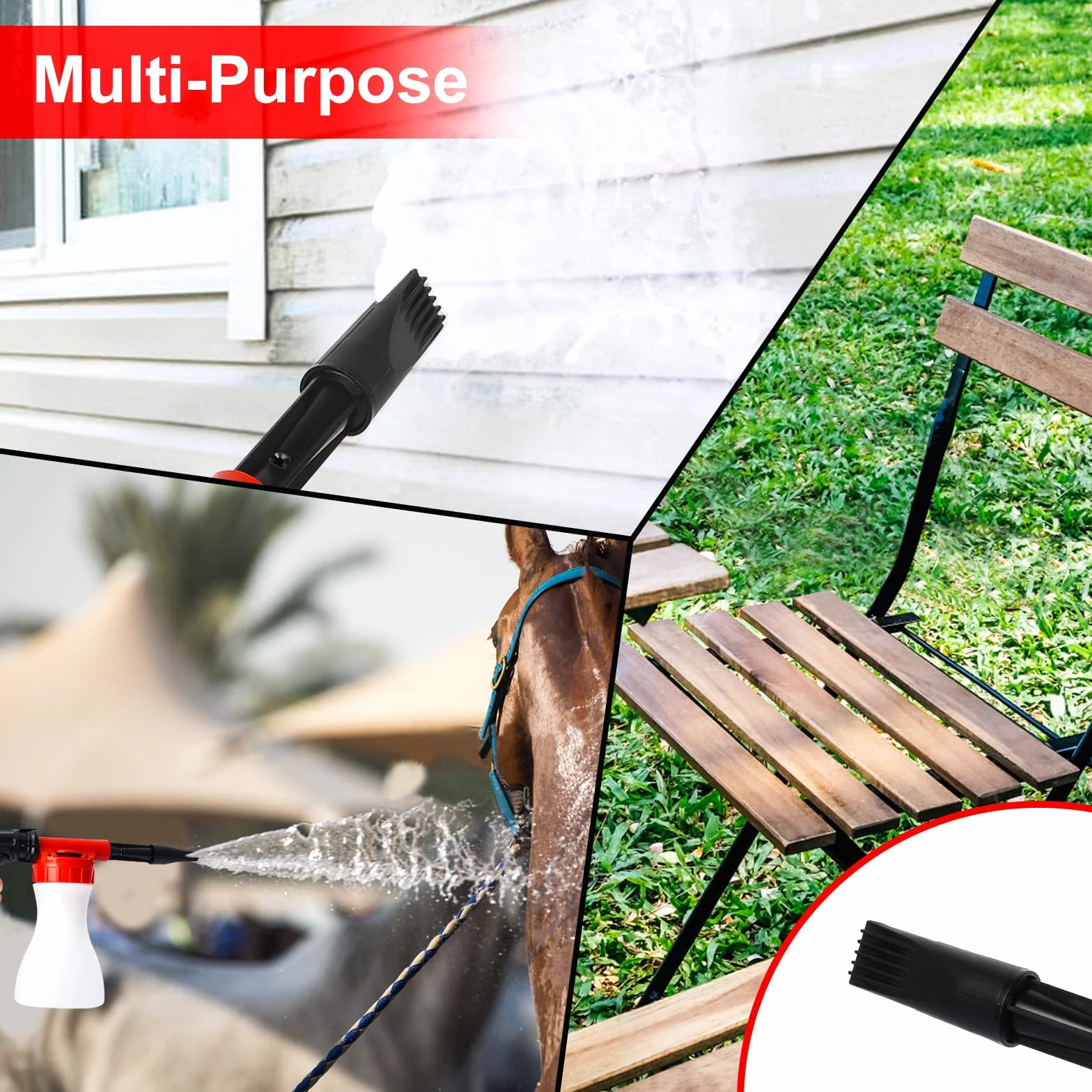 GALAXYER Pistola de Espuma de Nieve Ajustable 900 ml, Puede conectar rápidamente mangueras de jardín, Foamaster para Limpieza de automóviles y Casas, riego de Jardines