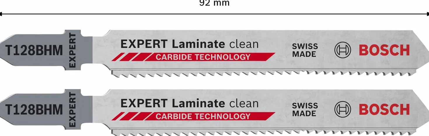 Bosch EXPERT Laminate Clean T128BHM Hoja de sierra de calar 92mm Professional