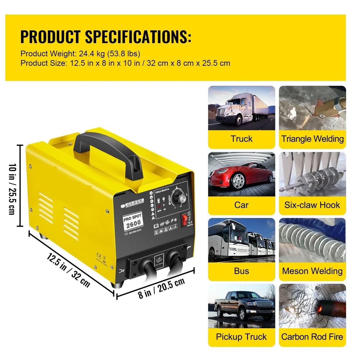Spot Dent Puller Dent Puller Machine 2KW Dent Puller Soldador 5 Modos 3500A Multifuncional Dent Repairer Eficiencia