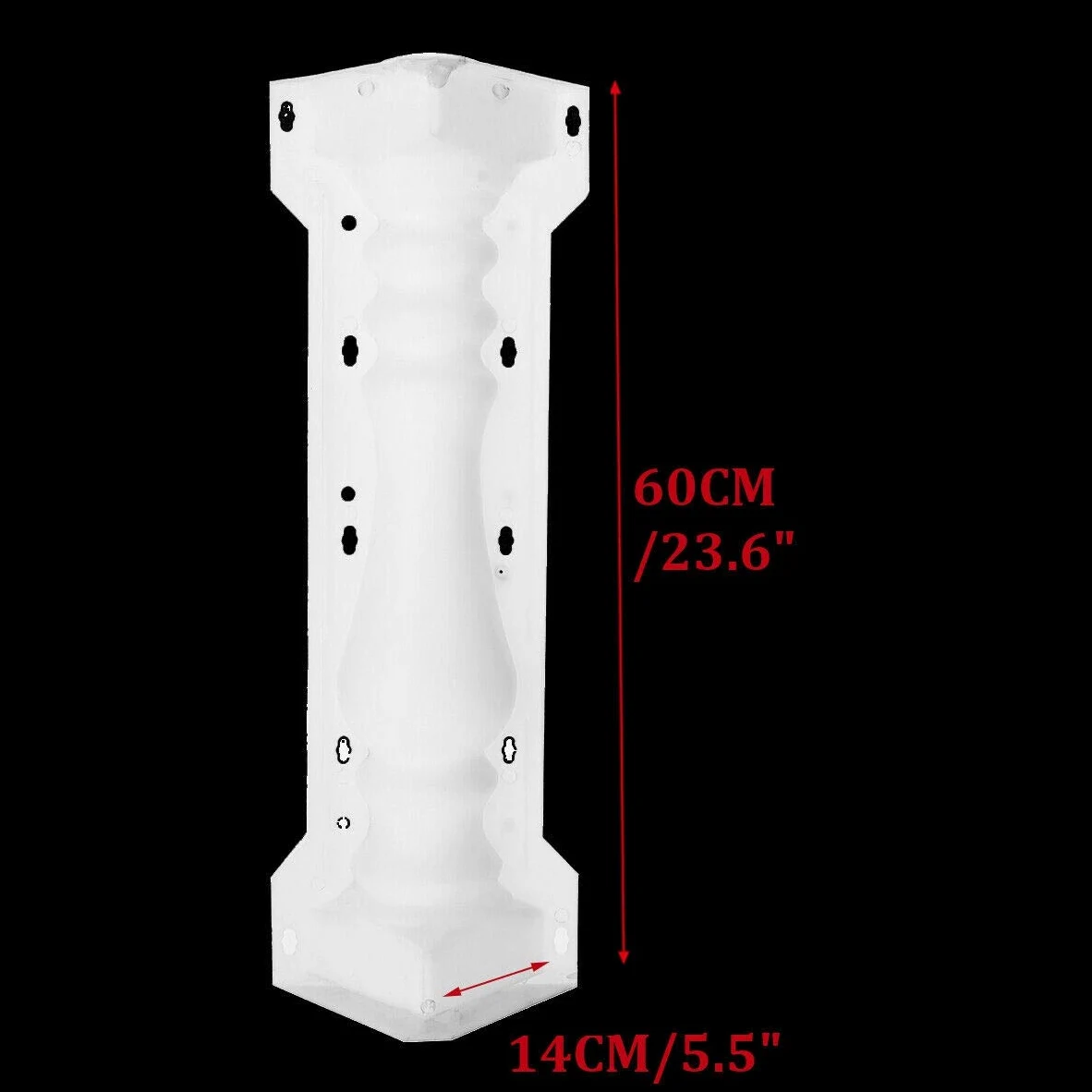 60X14Cm Columna Molde BalcóN JardíN Piscina Valla Cemento Barandilla Yeso Molde de HormigóN Columna Molde Barandilla Edificio