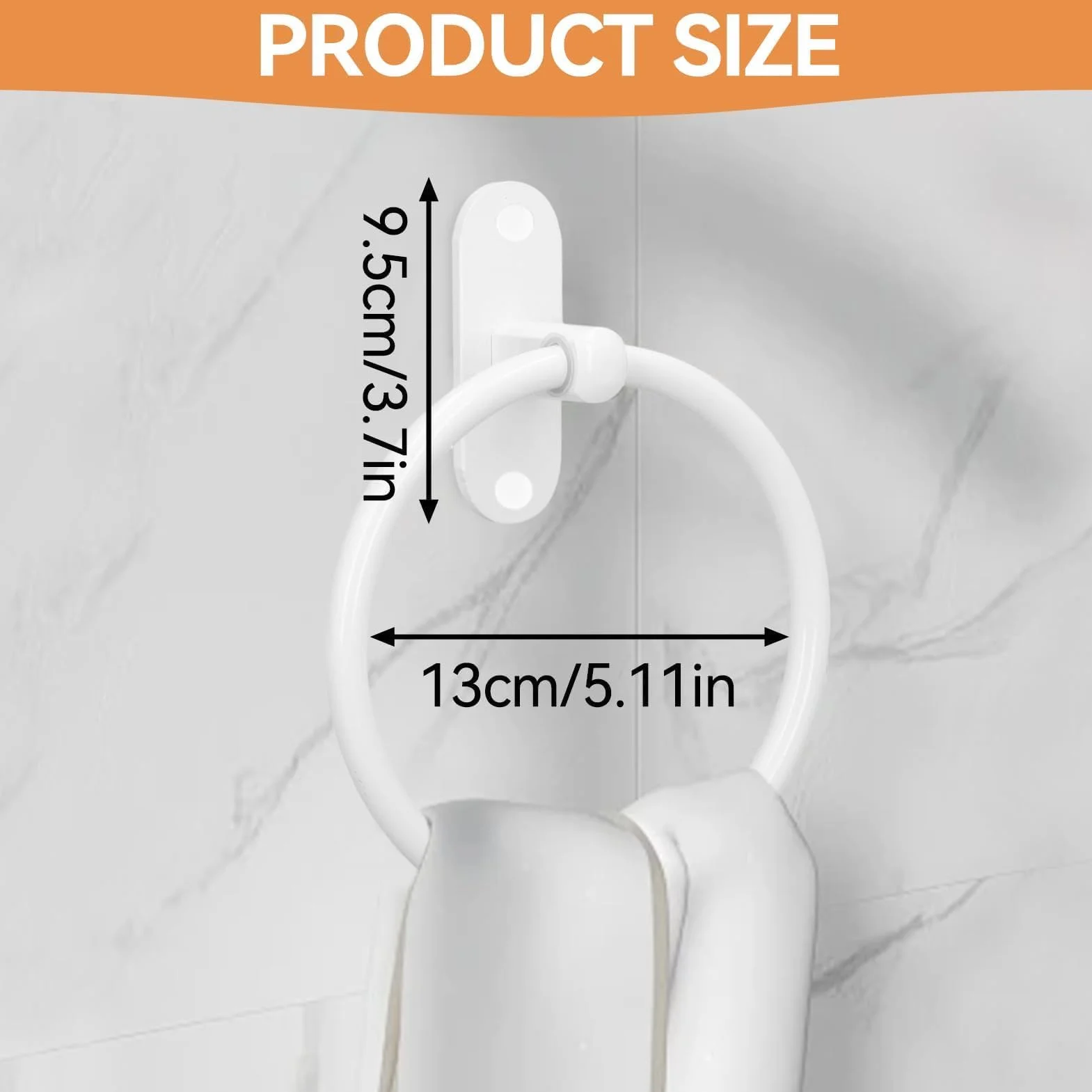 Toallero De Anilla Acero Inoxidable Porta Toallas Redondo Montaje En Pared Baño Cocina