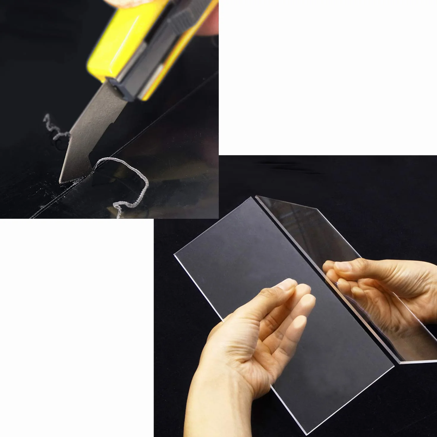 YouU 1 piezas Cortador de acrílico/Hojas de Placa acrílica Cortador multiusos con cuchilla de corte / 1 lápiz de grabado Plata