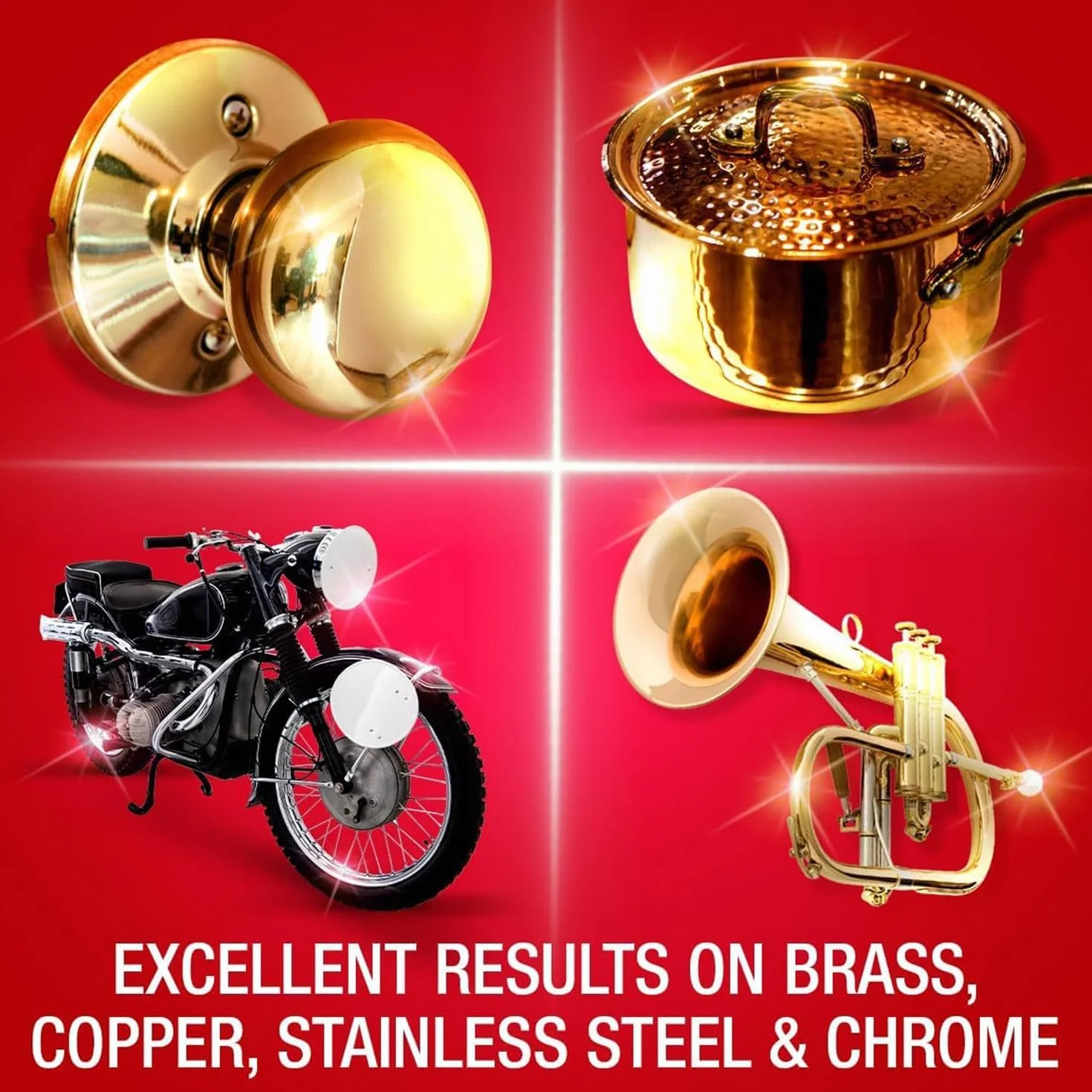 Brasso Metal polaco Guata de 75 g – Paquete de 3