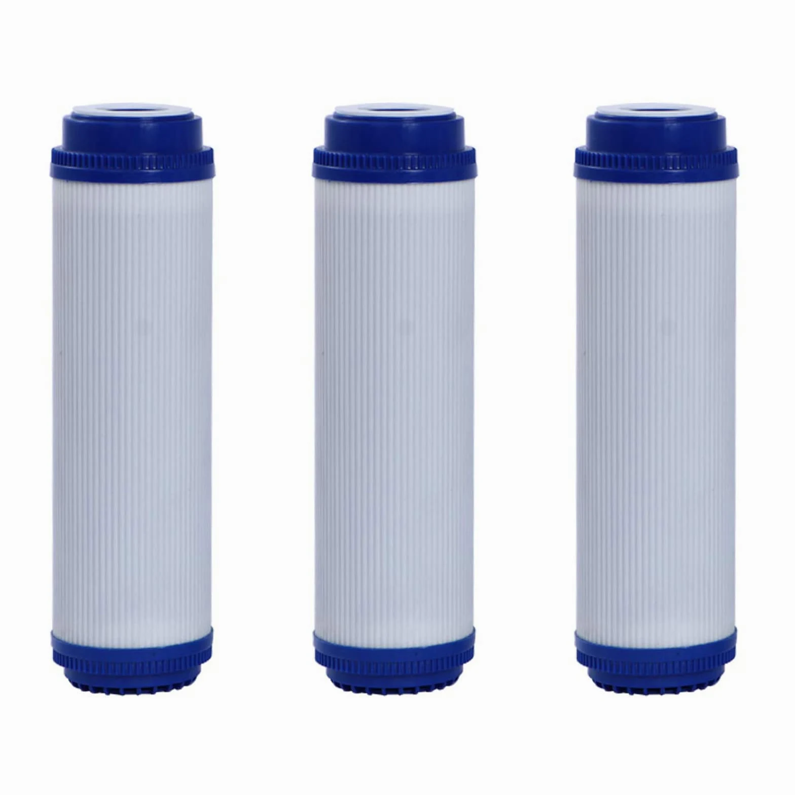 HUINING UDF (GAC Carbon) de 10 pulgadas con tres filtros de carbón activado de partículas de 25,4 x 6,3 cm para todos los sistemas de ósmosis inversa domésticos (UDF-3pcs)