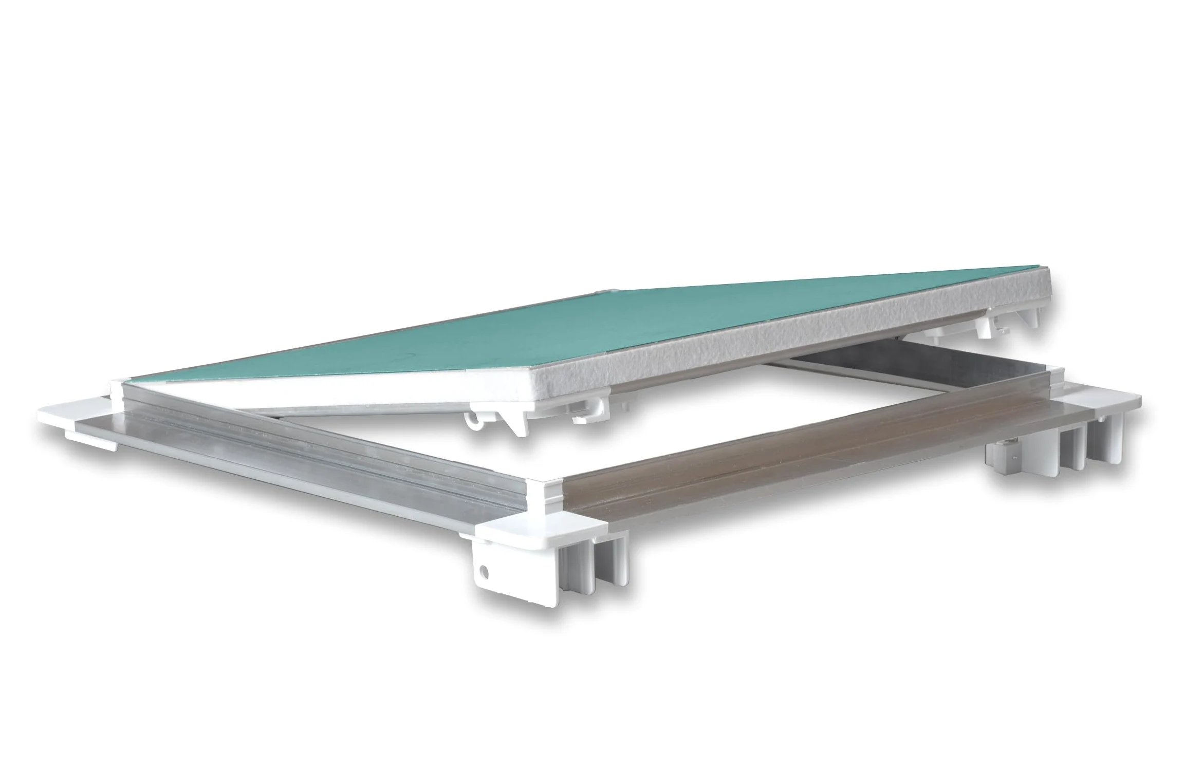Trampilla de pladur para inspección de falso techo DOR IKA PLACA 13 mm - 1 PZ - 90 x 100 cm Marco de aluminio natural junta y puerta de cartón yeso NAMCP04065BD