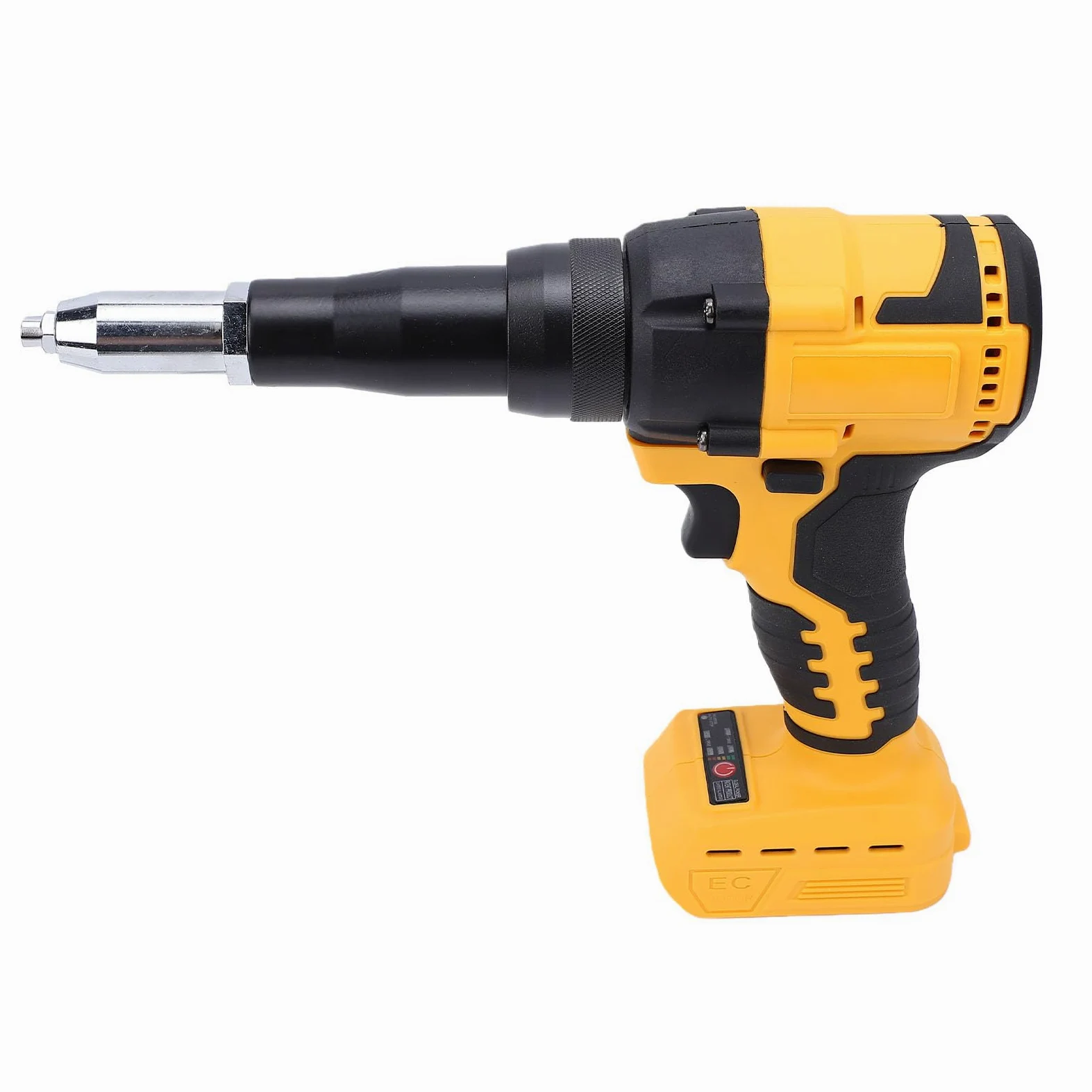 Pistola Remachadora Eléctrica sin Escobillas, Kit de Herramientas de Remachado Inalámbrico Apto para Batería con Luz LED Función de Inversión Automática para Remaches de 1/8 5/32 3/16 Pulgadas