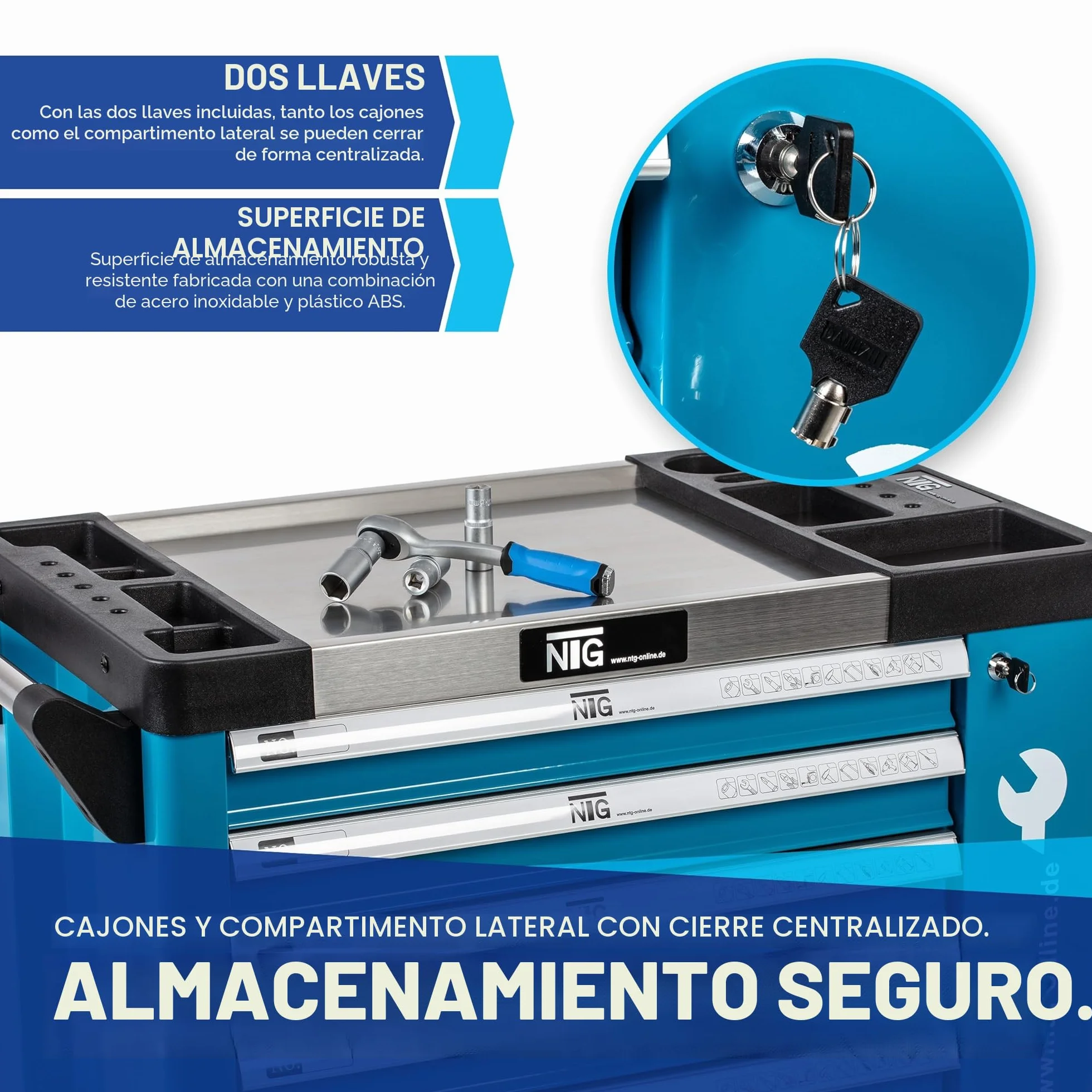 Carro de herramientas 247 piezas para taller