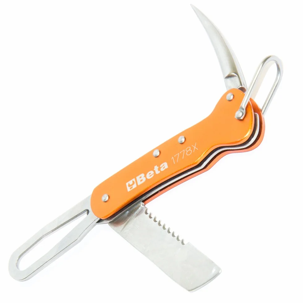 Beta 1778X - Navajas para mantenimiento náutico en acero inoxidable, mango de aluminio