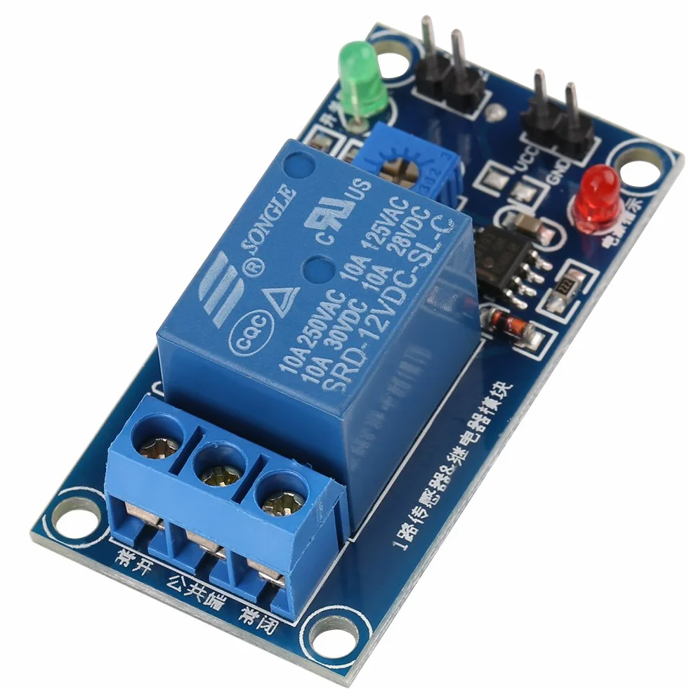 CC 12V Módulo de Relé de Control de Lluvia, Módulo de Humedad Sensor de Lluvia Módulo de Riego Automático
