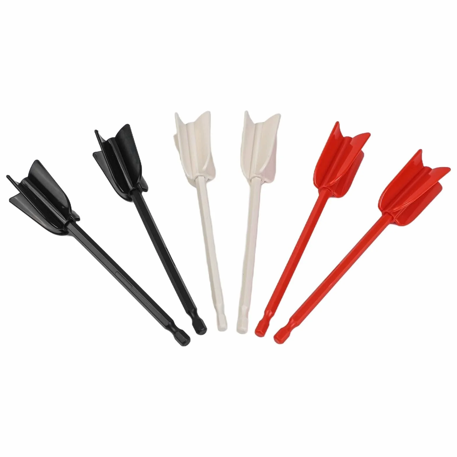 6 accesorios mezcladores de resina epoxi para taladro, batidor en espiral para pinturas, esmaltes de cerámica, manchas, 16.5 pulgadas de largo, varillas mezcladoras ABS reutilizables