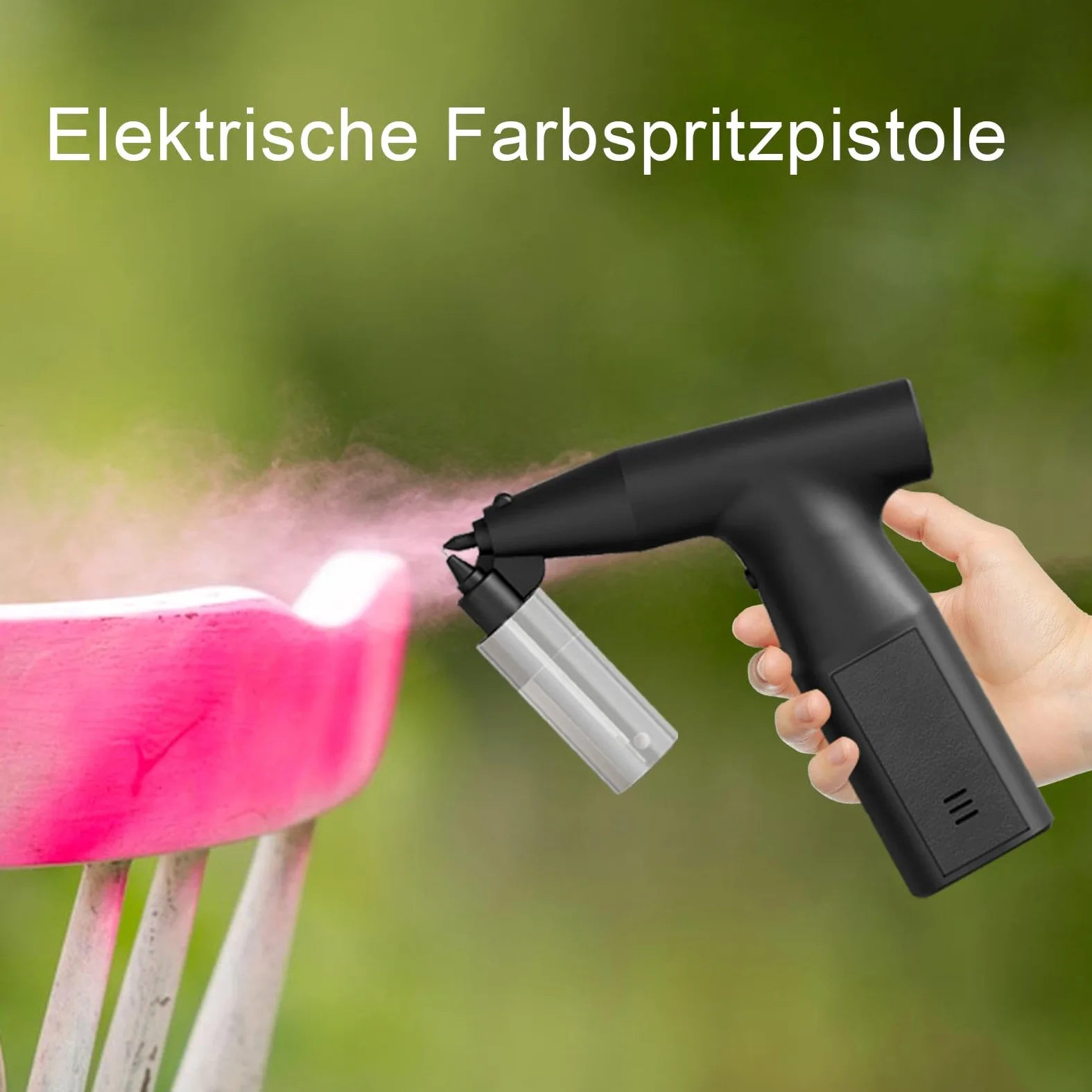 Pulverizador de pintura eléctrico - Pulverizadores de pintura con bomba de aire, rociador de pintura para valla | Pulverizador de pintura portátil con 2 contenedores, pulverizadores de pintura portil