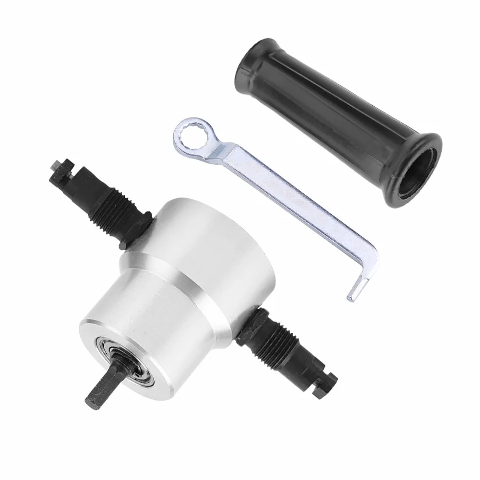 Doble Cabezal Cortador, Herramienta de Corte de Chapa Ajustables de 360 Grados Herramientas de Corte de Metal para Mayoría de Metales y Perfiles Complejos