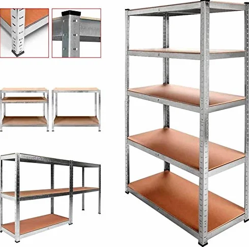 Estantería metálica galvanizada 875Kg 5 Baldas Modular 180 x 90 x 40cm