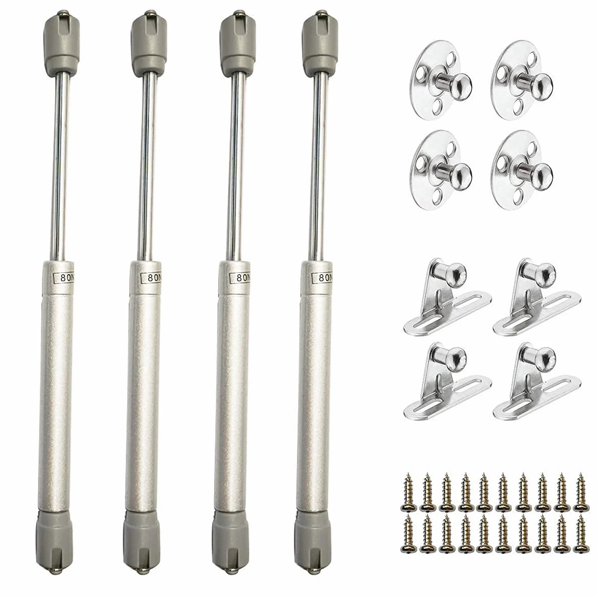 Amortiguador de Gas para Puertas Elevables 80N 8kg, 4 Piezas, Muelles de Gas para Muebles de Cocina