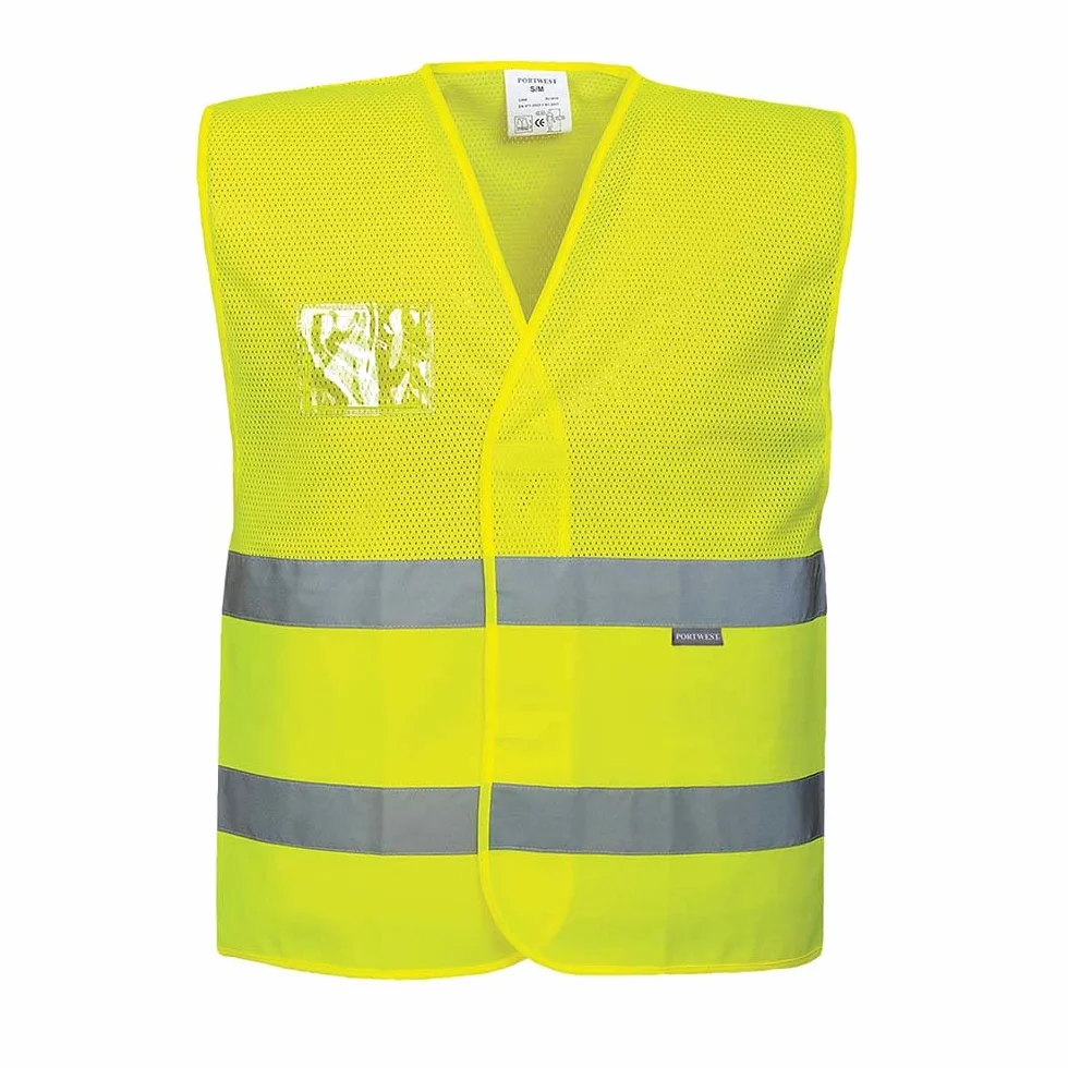 Portwest Chaleco De Media-Malla De Alta Visibilidad, Tamaño: 4X/5X, Color: Amarillo, C494YER4X/5X