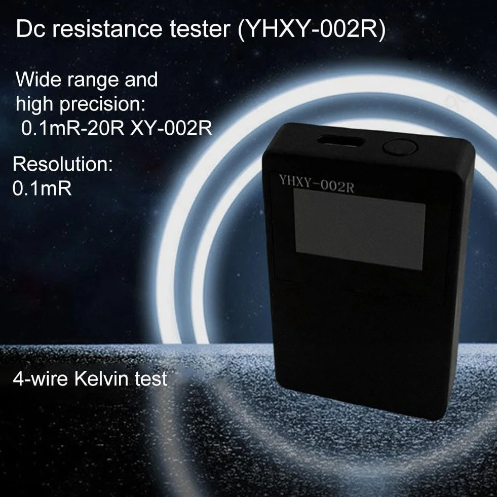 Miliohmímetro CC Probador de Resistencia Kelvin 4 Cables 0.0001-20 Ohmios LCD